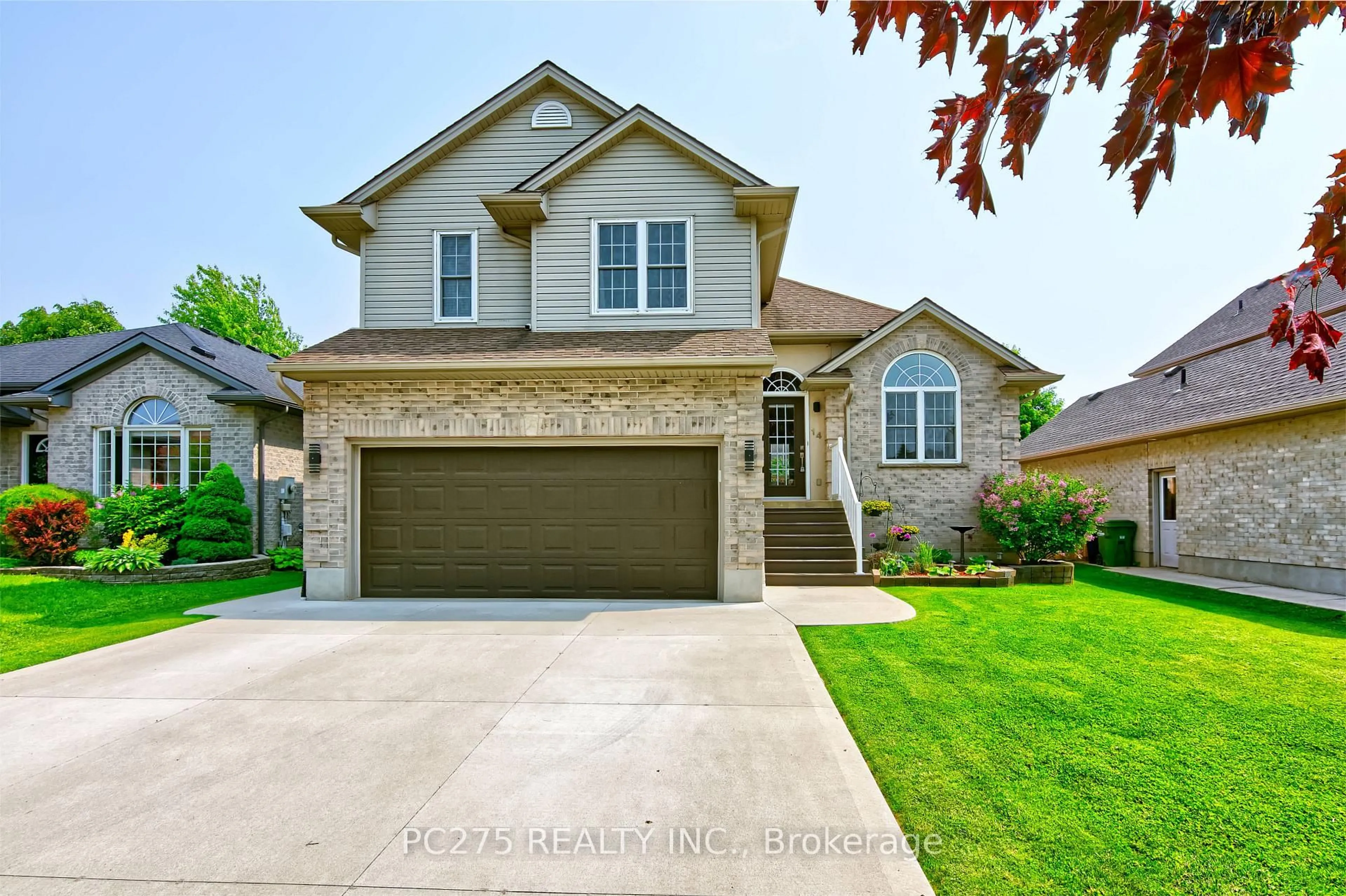 Home with brick exterior material, street for 14 Redtail Crt, St. Thomas Ontario N5R 6L6