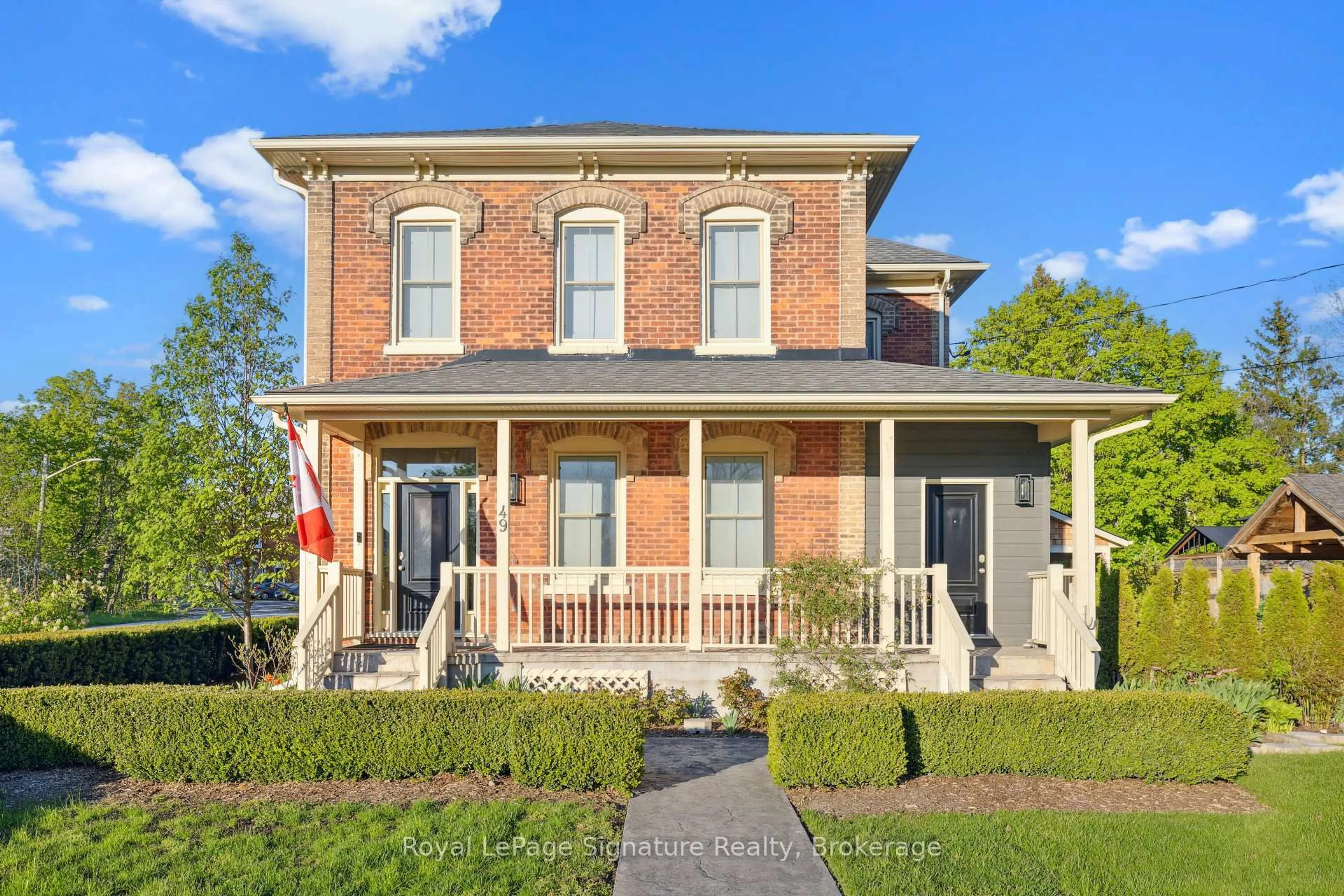 Home with brick exterior material, street for 49 Denmark St, Meaford Ontario N4L 1B9