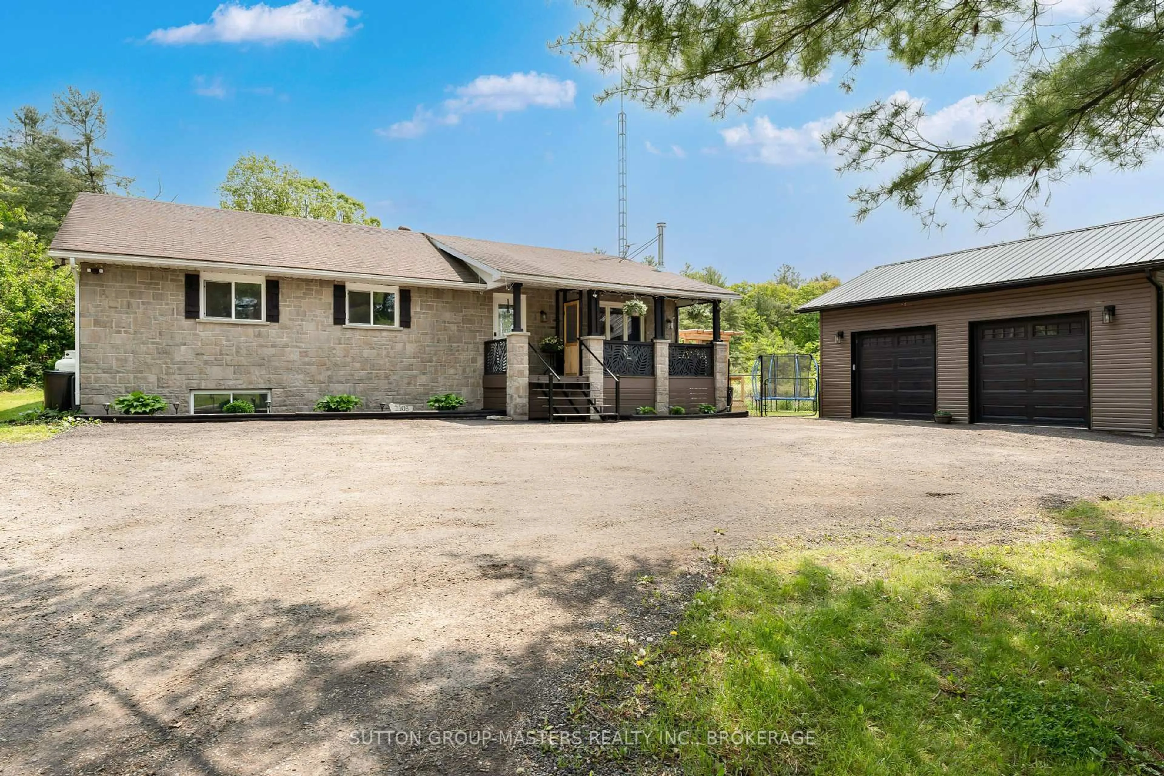 A pic from outside/outdoor area/front of a property/back of a property/a pic from drone, street for 2103 Burnt Hills Rd, Frontenac Ontario K0H 1H9