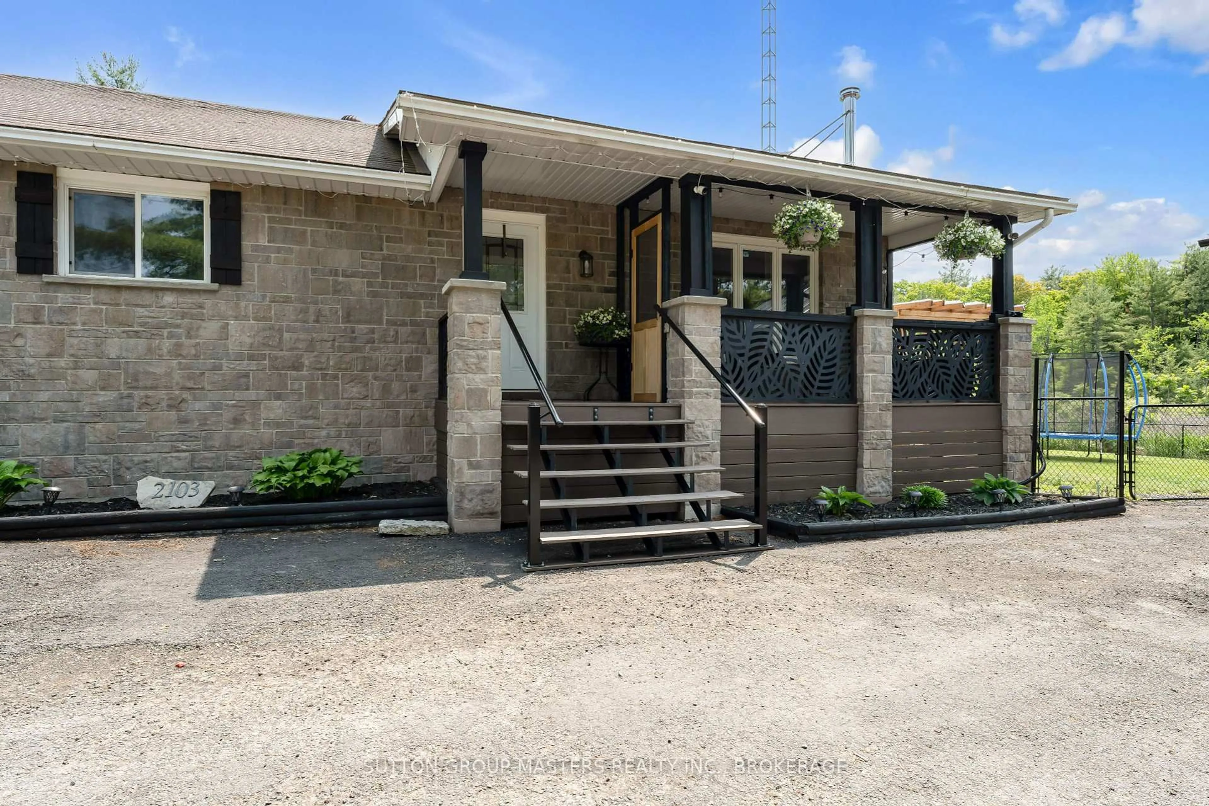 Home with brick exterior material, street for 2103 Burnt Hills Rd, Frontenac Ontario K0H 1H9