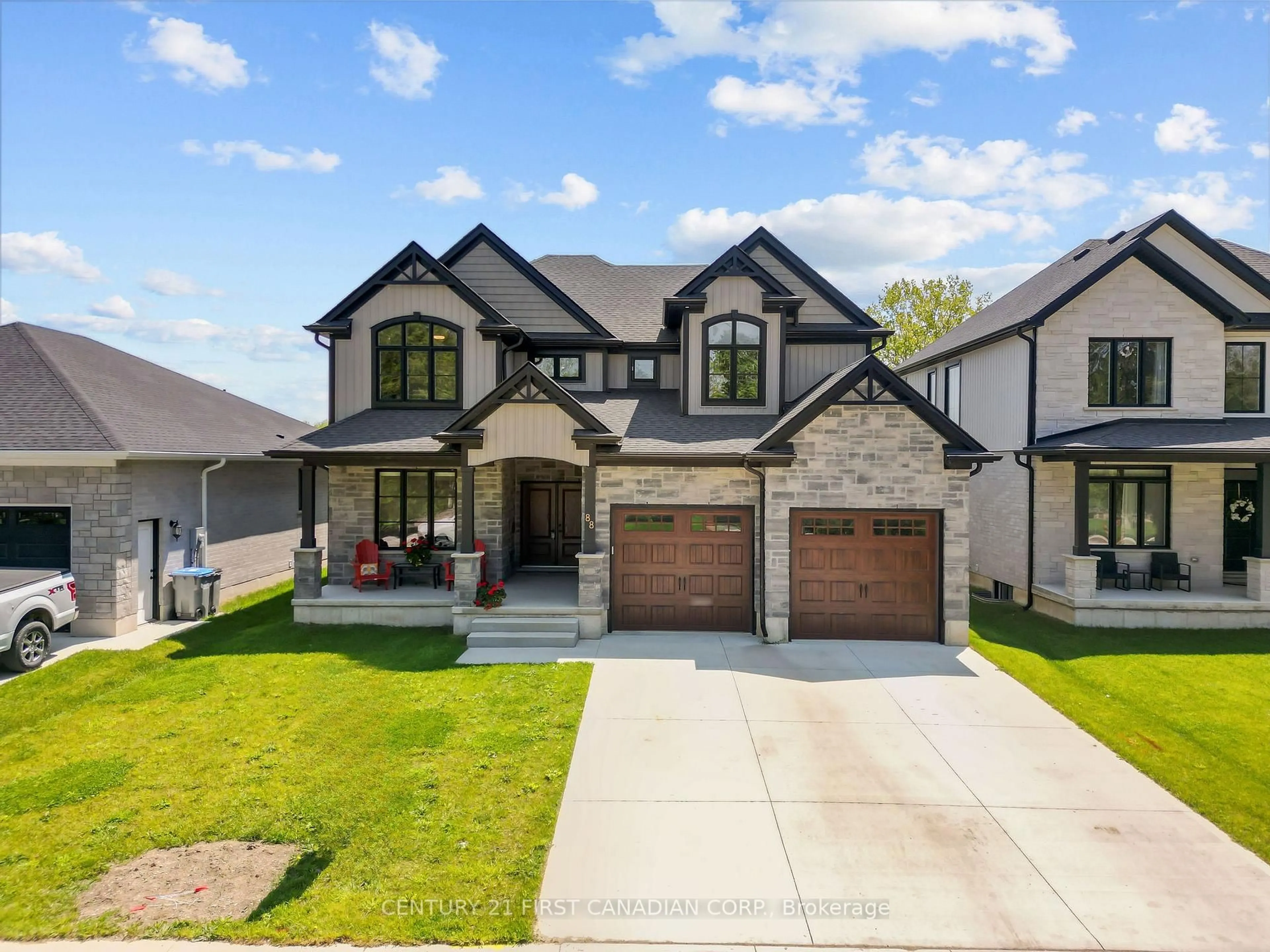 Home with brick exterior material, street for 88 Queen St, North Middlesex Ontario N0M 1A0