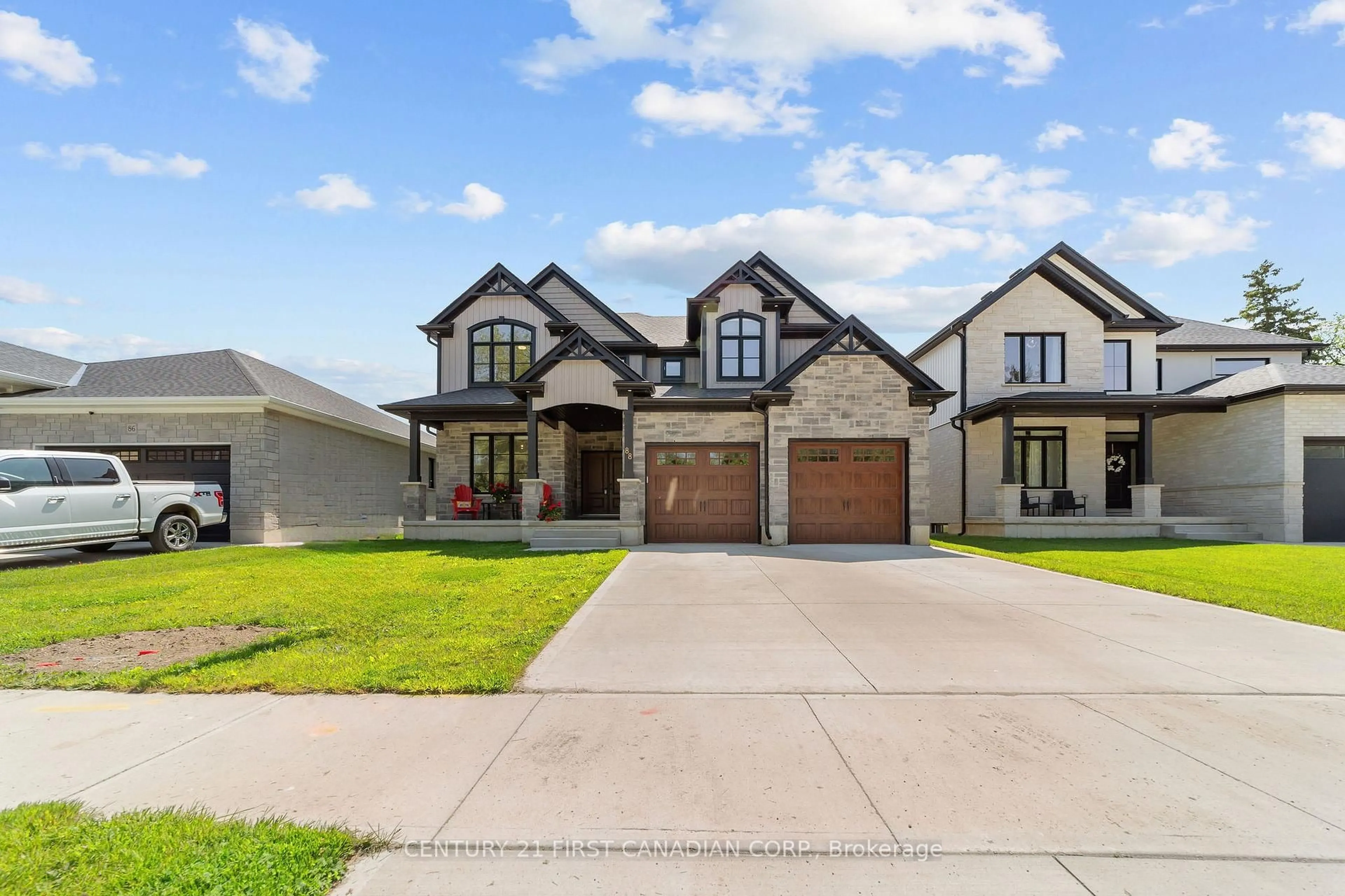 Home with brick exterior material, street for 88 Queen St, North Middlesex Ontario N0M 1A0