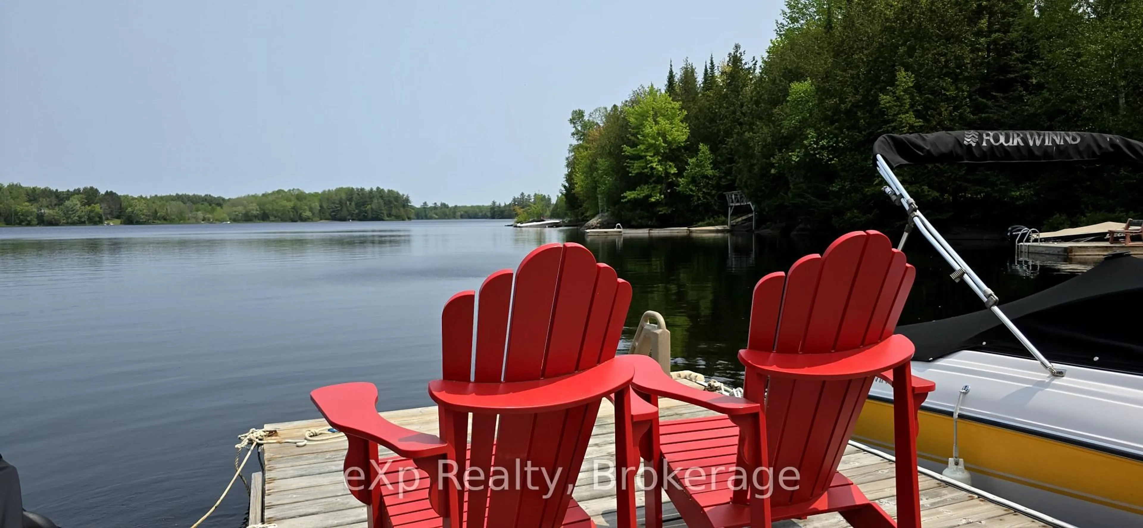 Patio, water/lake/river/ocean view for 91 Farleys Rd, Whitestone Ontario P0A 1G0
