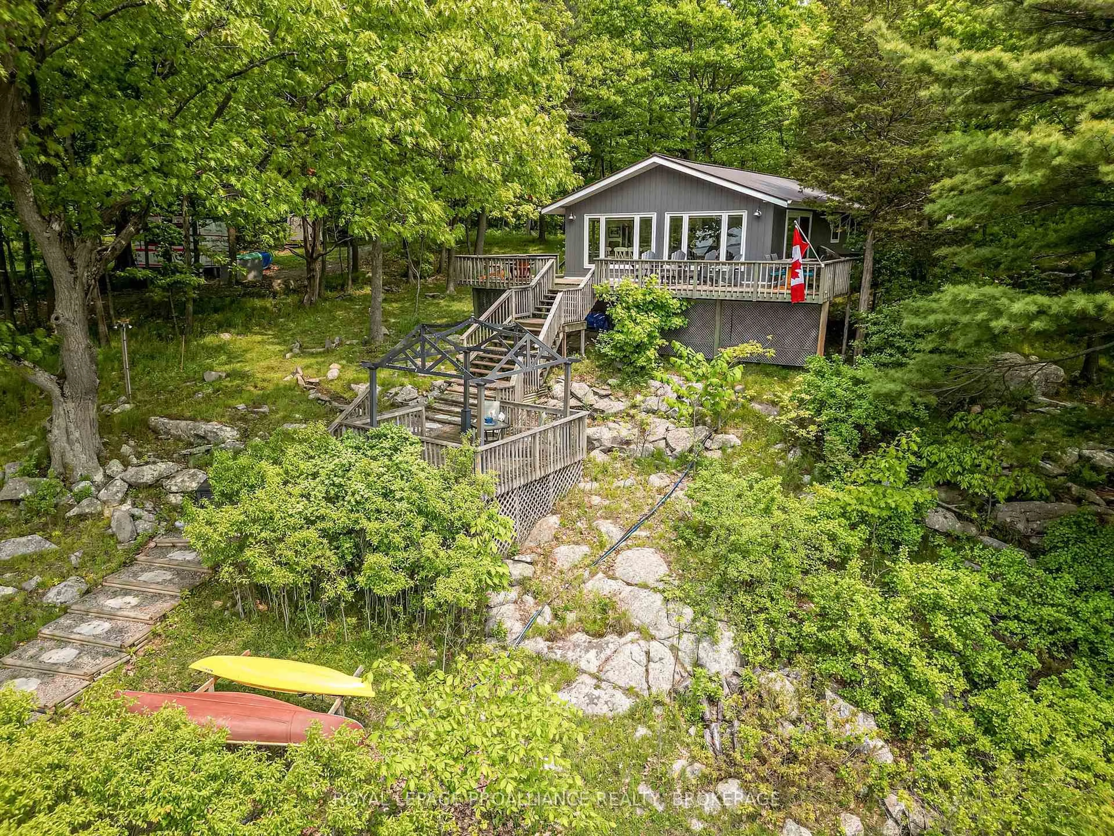 A pic from outside/outdoor area/front of a property/back of a property/a pic from drone, unknown for 459 Ash Island, Lansdowne Ontario K0E 1L0