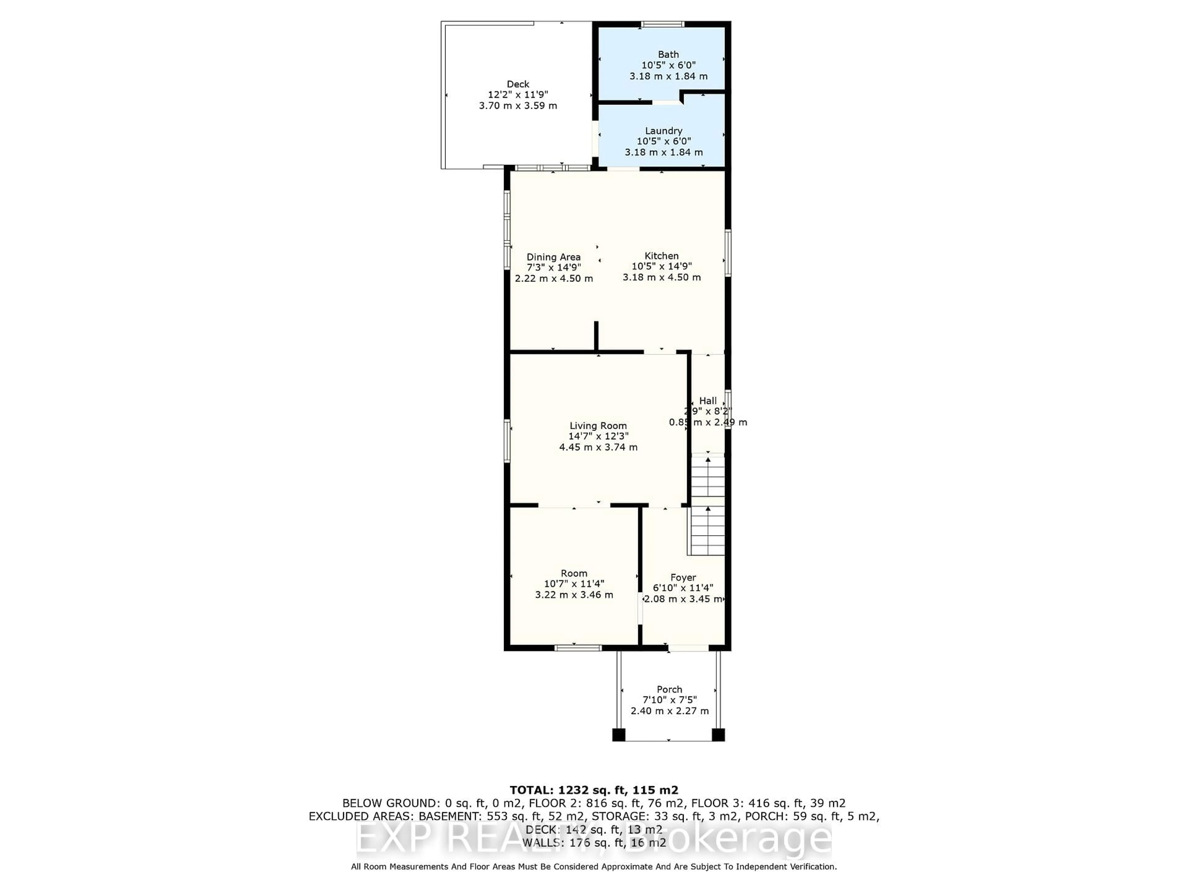 Floor plan for 217 Westcott St, Peterborough Central Ontario K9J 2G7