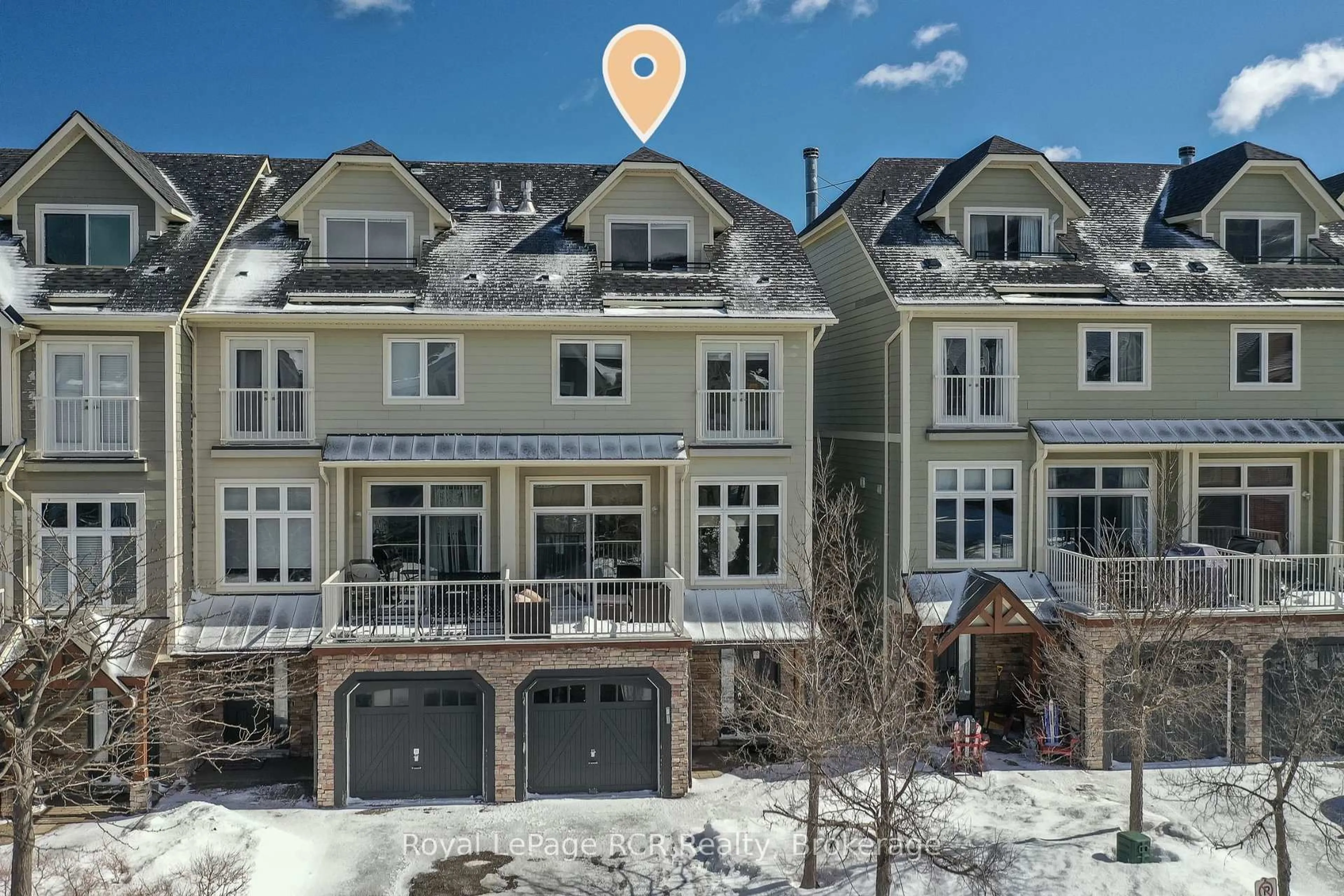A pic from outside/outdoor area/front of a property/back of a property/a pic from drone, street for 104 Farm Gate Rd #10, Blue Mountains Ontario L9Y 0L7