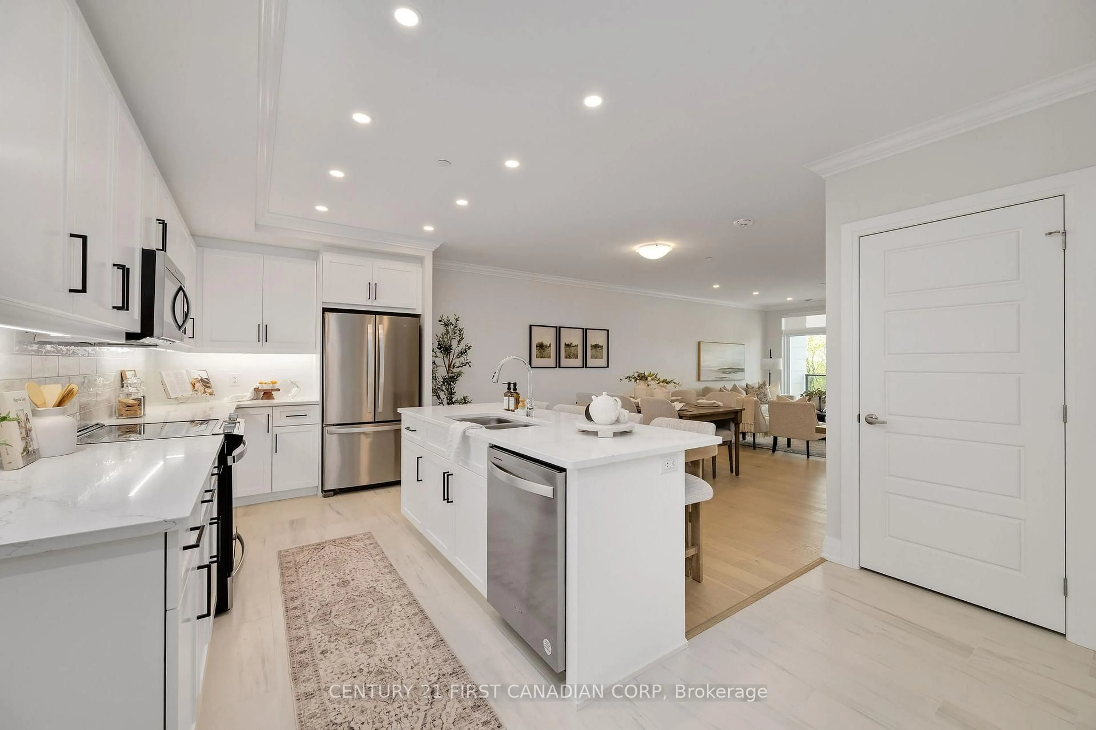 Open concept kitchen, ceramic/tile floor for 1560 Upper West Ave #406, London South Ontario N6K 0M4