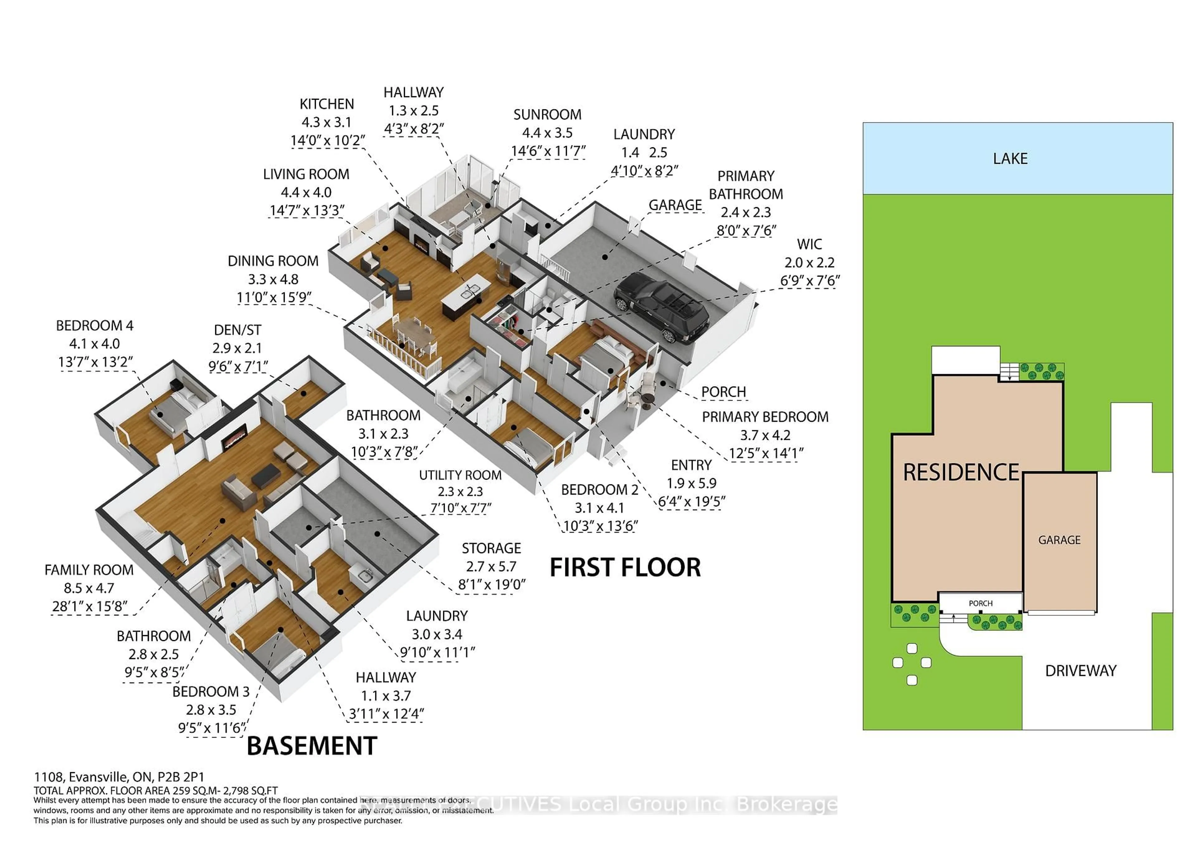 Floor plan for 1108 EVANSVILLE Dr, West Nipissing Ontario P2B 2K4