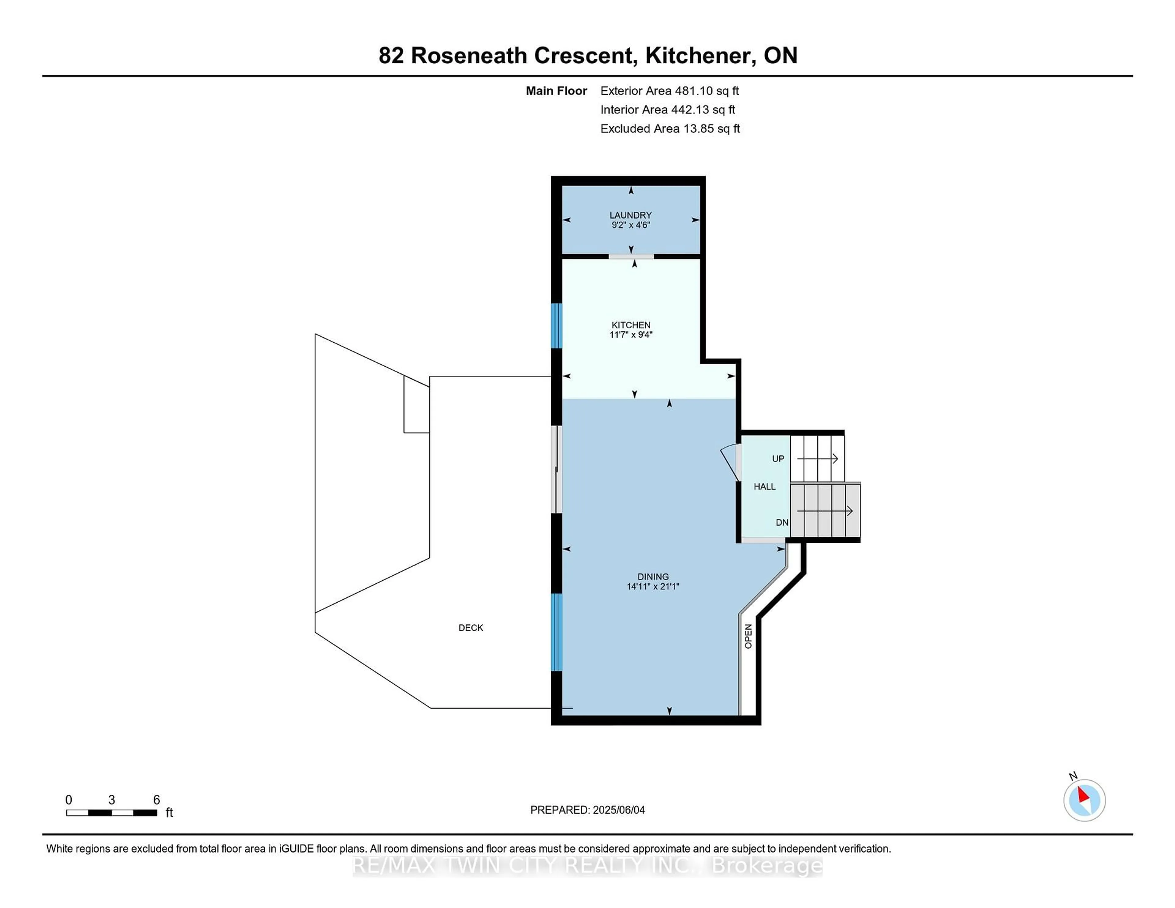 Floor plan for 82 Roseneath Cres, Kitchener Ontario N2E 1V9