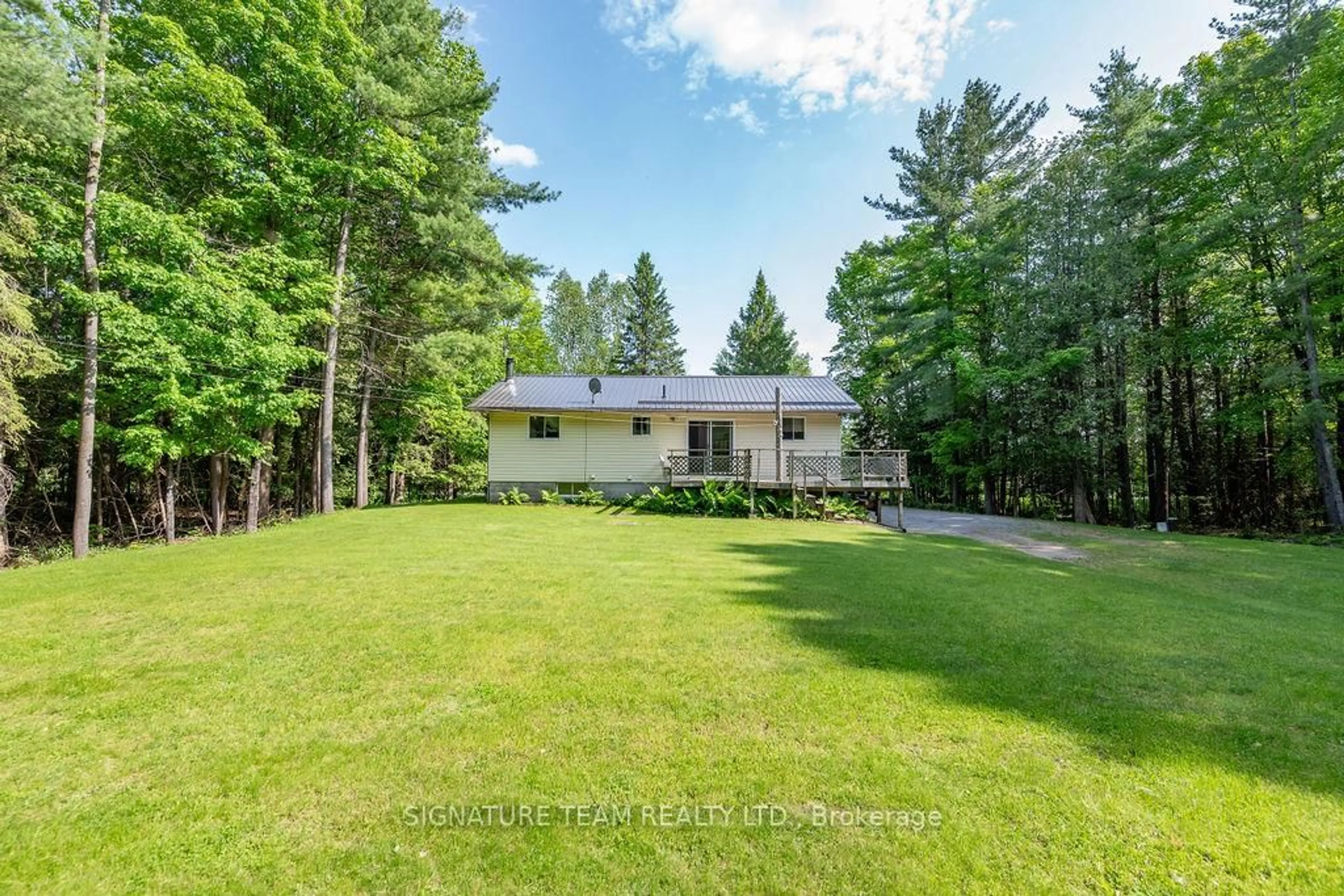A pic from outside/outdoor area/front of a property/back of a property/a pic from drone, forest/trees view for 84 Crooked Rapids Rd, Eganville Ontario K0J 1T0
