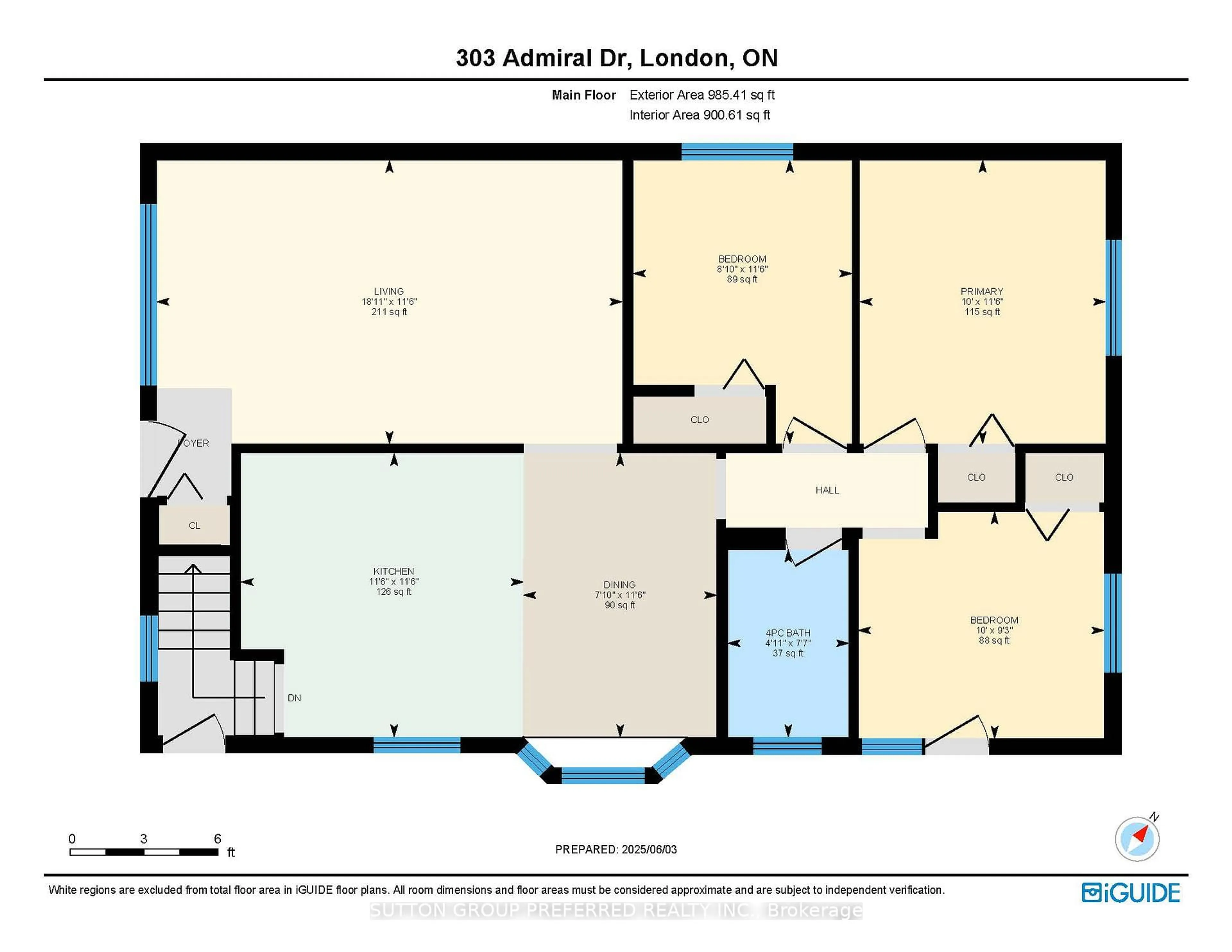Floor plan for 303 Admiral Dr, London East Ontario N5V 1J2