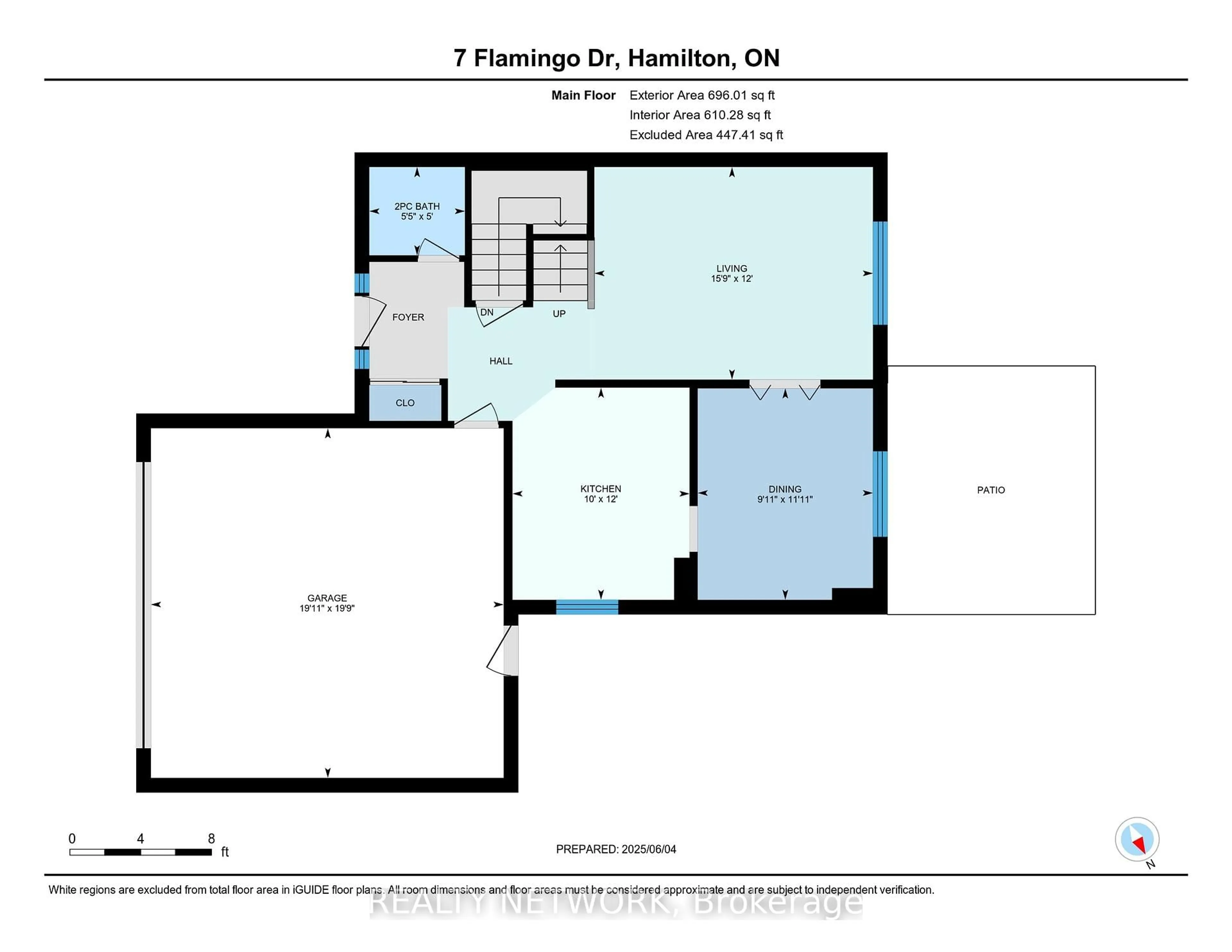 Floor plan for 7 Flamingo Dr, Hamilton Ontario L9A 4X6