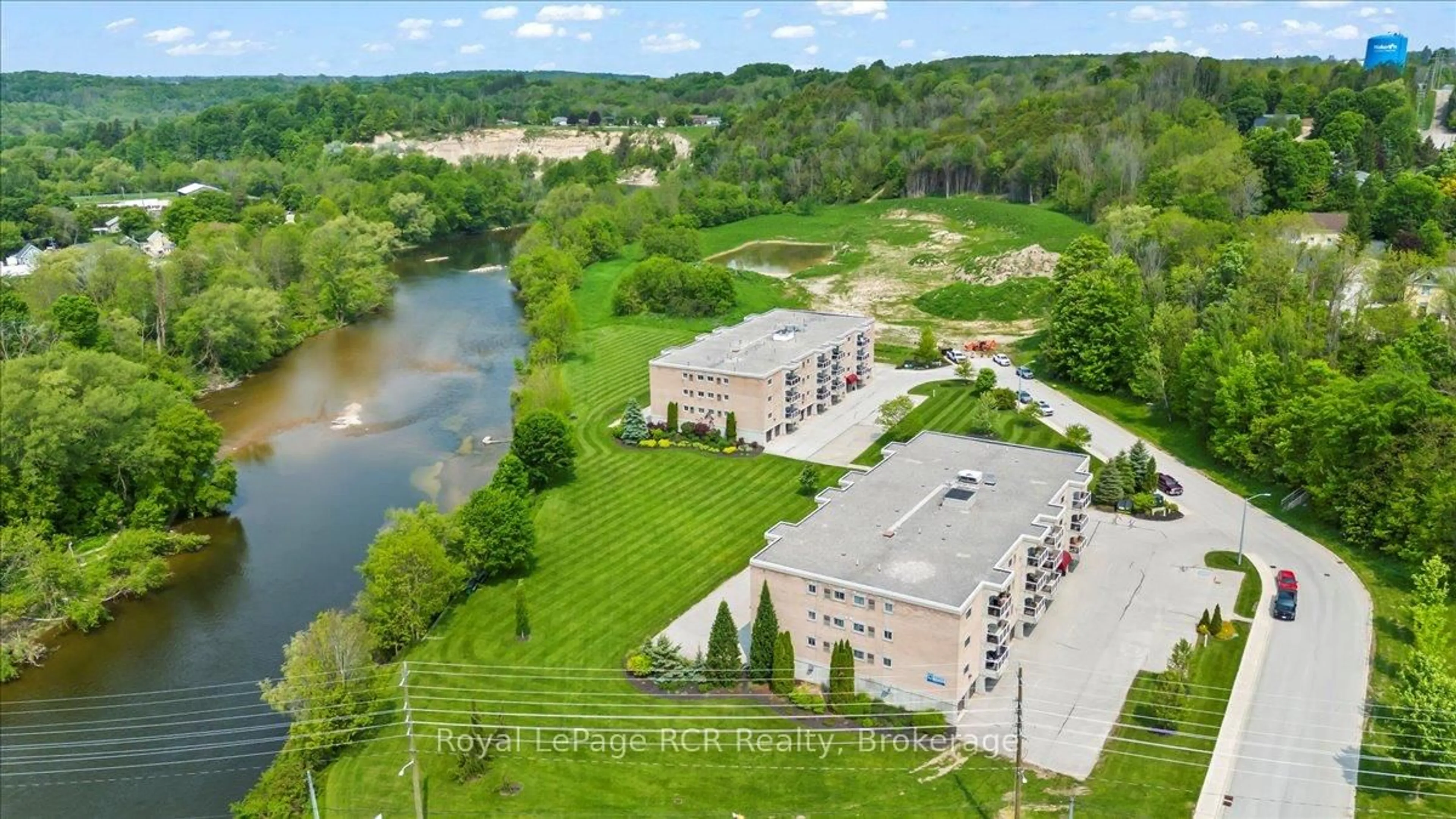 A pic from outside/outdoor area/front of a property/back of a property/a pic from drone, water/lake/river/ocean view for 85 William St #303, Brockton Ontario N0G 2V0