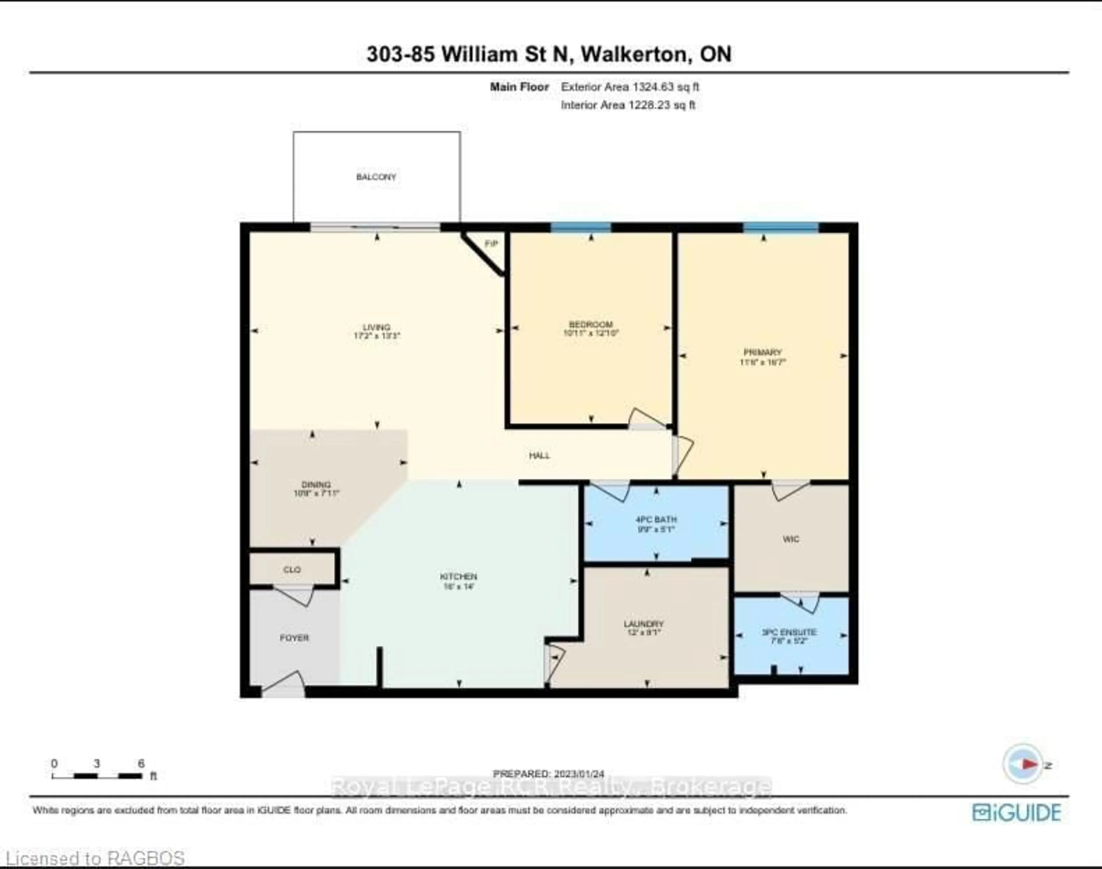 Floor plan for 85 William St #303, Brockton Ontario N0G 2V0