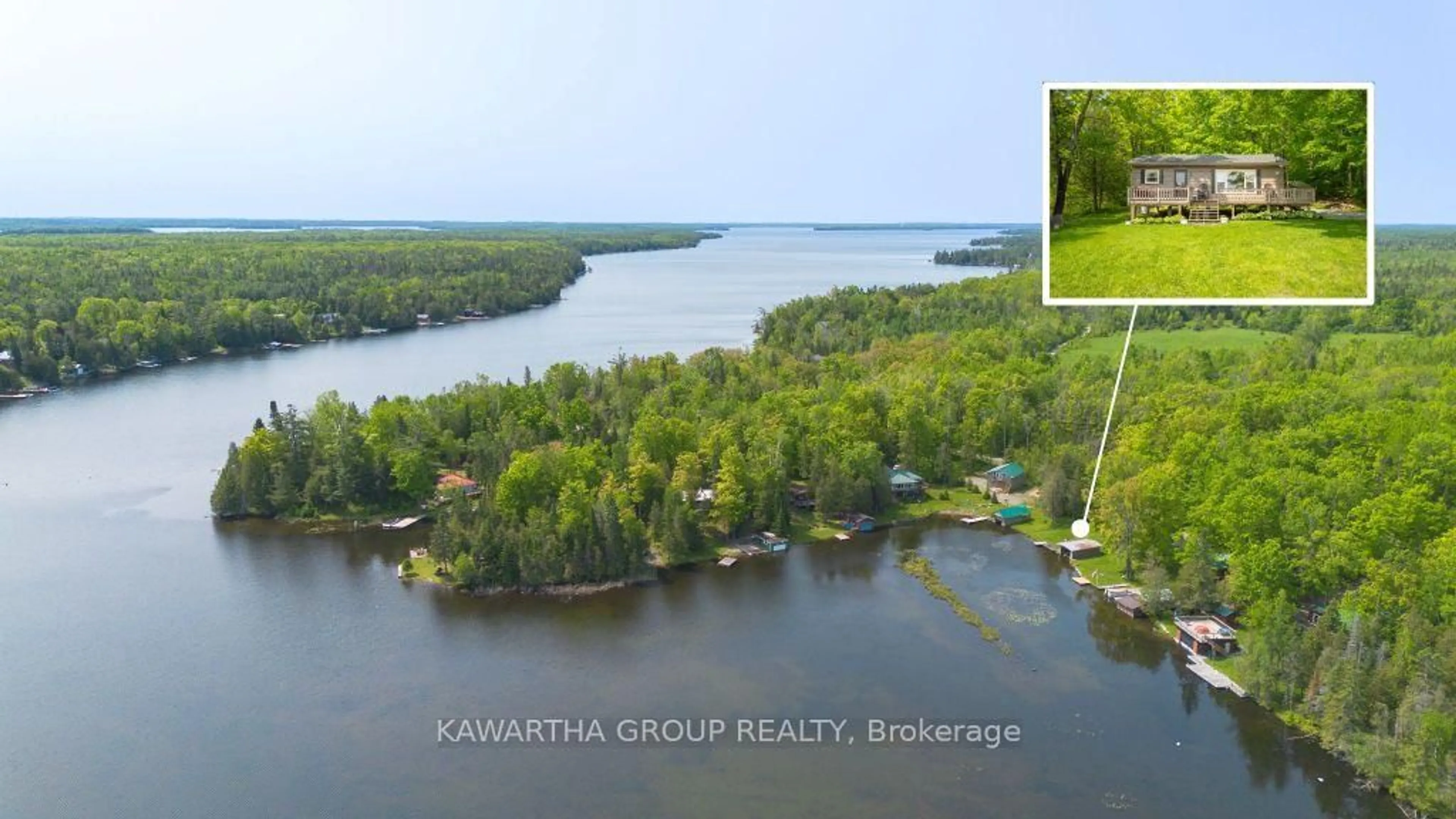 A pic from outside/outdoor area/front of a property/back of a property/a pic from drone, water/lake/river/ocean view for 87 Pearce Rd, Kawartha Lakes Ontario K0M 2B0