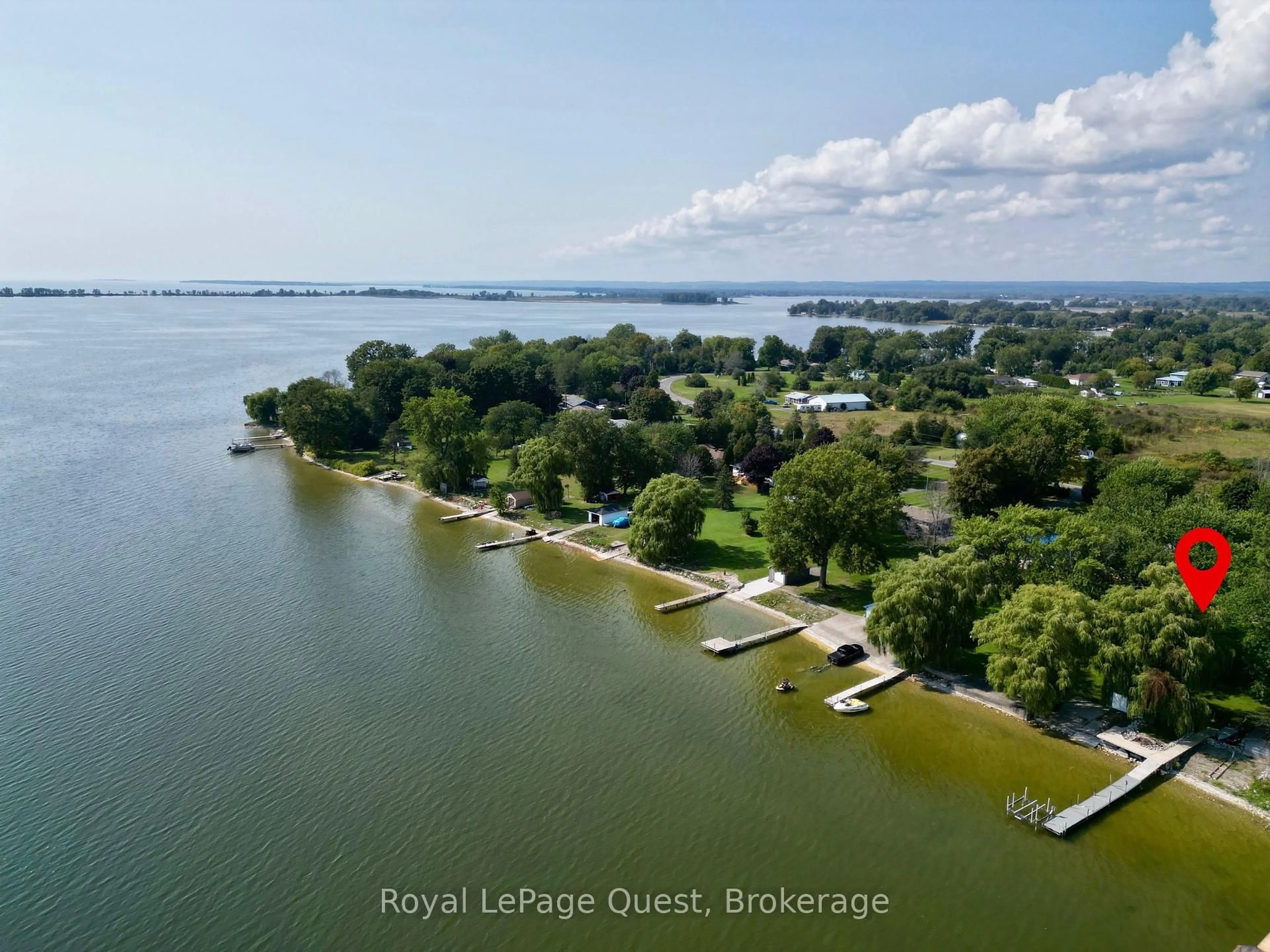 A pic from outside/outdoor area/front of a property/back of a property/a pic from drone, water/lake/river/ocean view for 476 Hiscock Shores Rd, Prince Edward County Ontario K0K 1L0