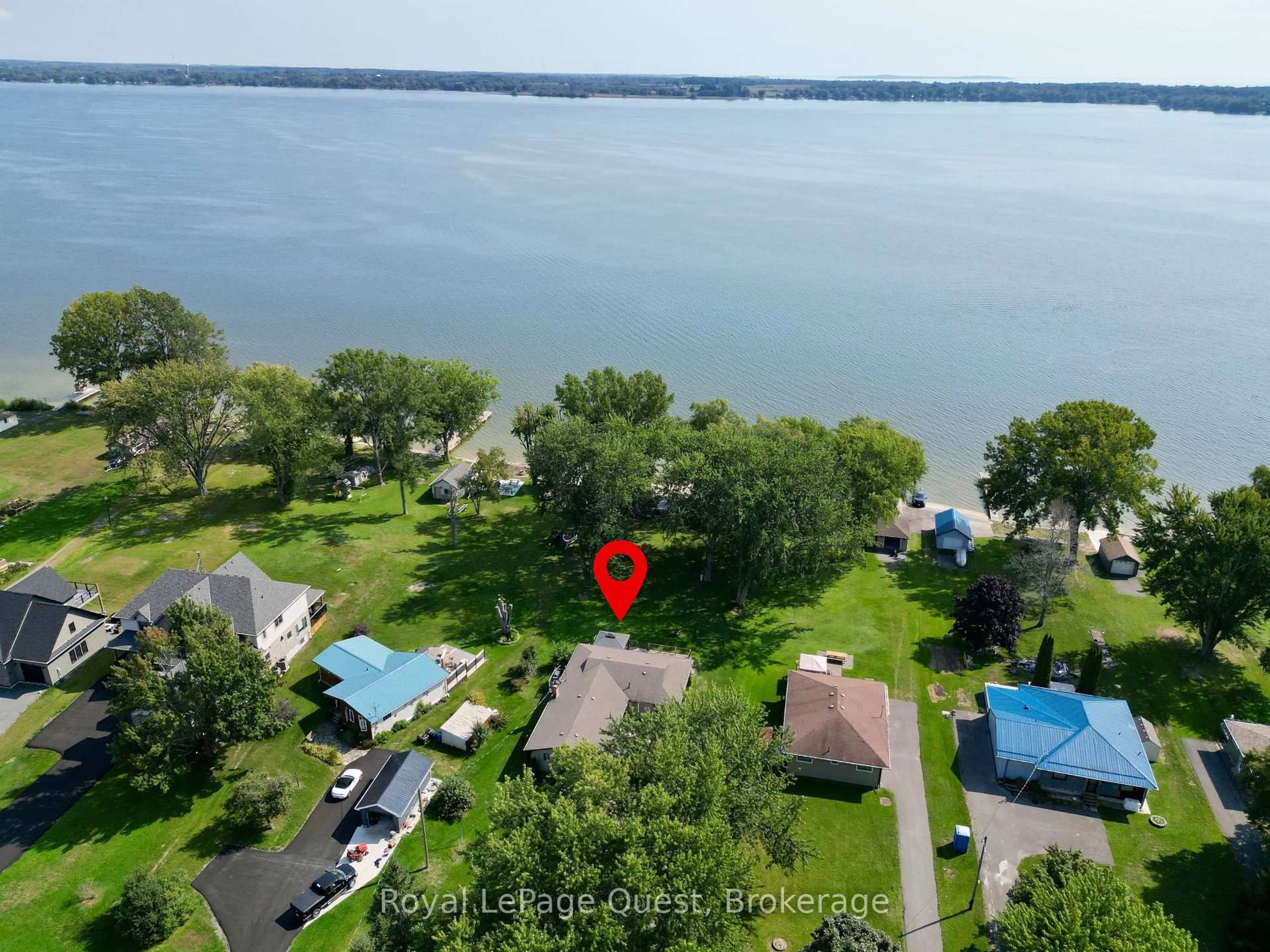 A pic from outside/outdoor area/front of a property/back of a property/a pic from drone, water/lake/river/ocean view for 476 Hiscock Shores Rd, Prince Edward County Ontario K0K 1L0