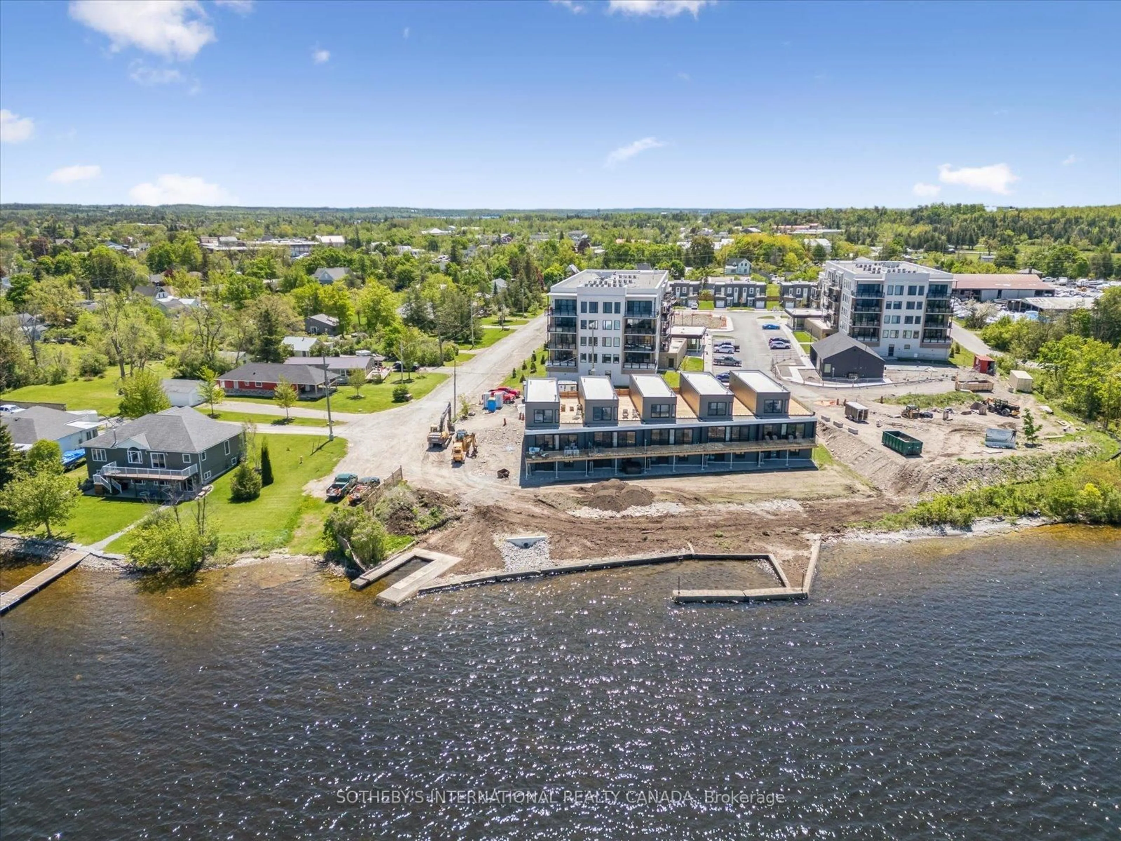 A pic from outside/outdoor area/front of a property/back of a property/a pic from drone, water/lake/river/ocean view for 19B West St #404, Kawartha Lakes Ontario K0M 1N0