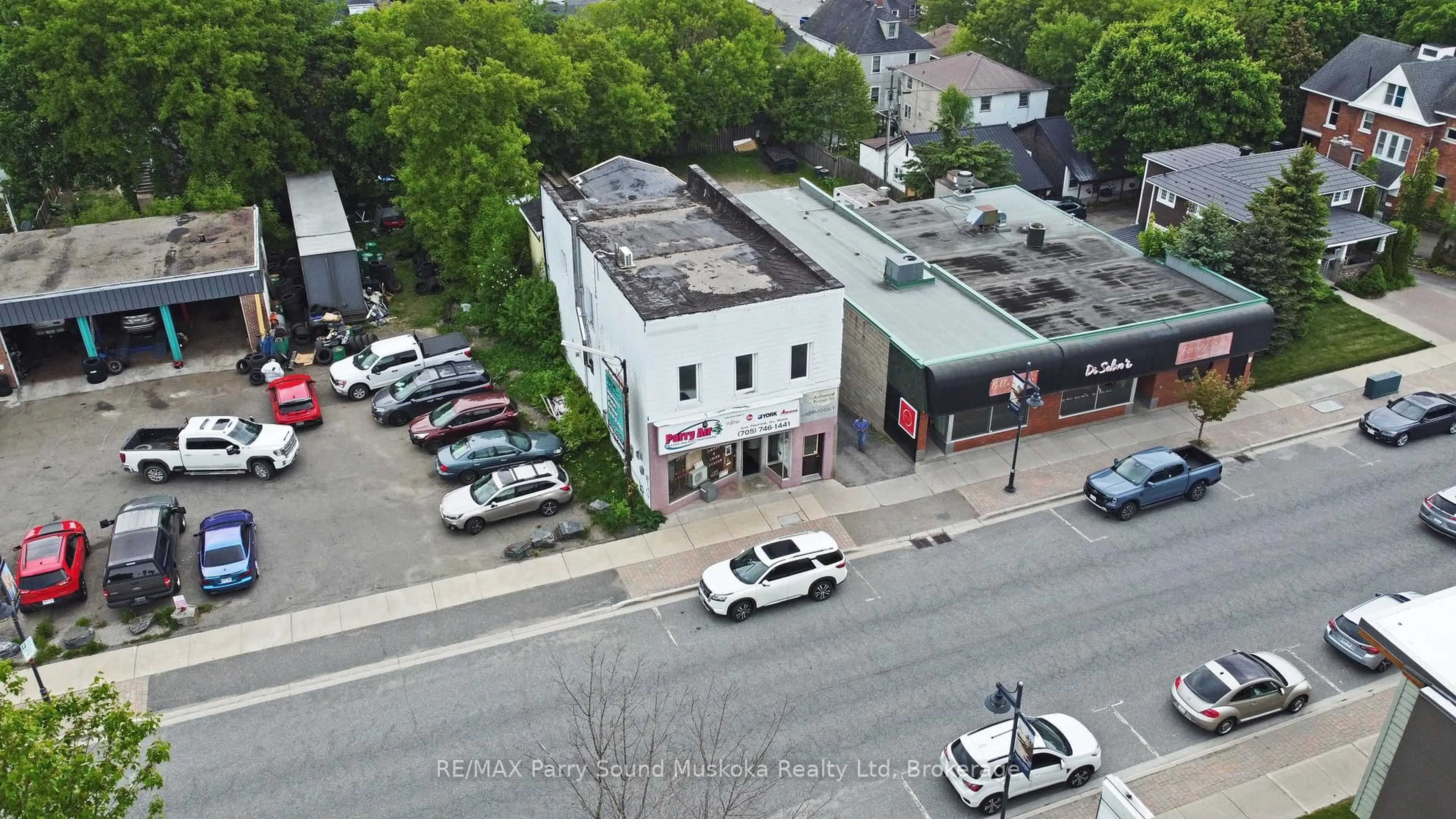 A pic from outside/outdoor area/front of a property/back of a property/a pic from drone, street for 111 JAMES St, Parry Sound Ontario P2A 1T7