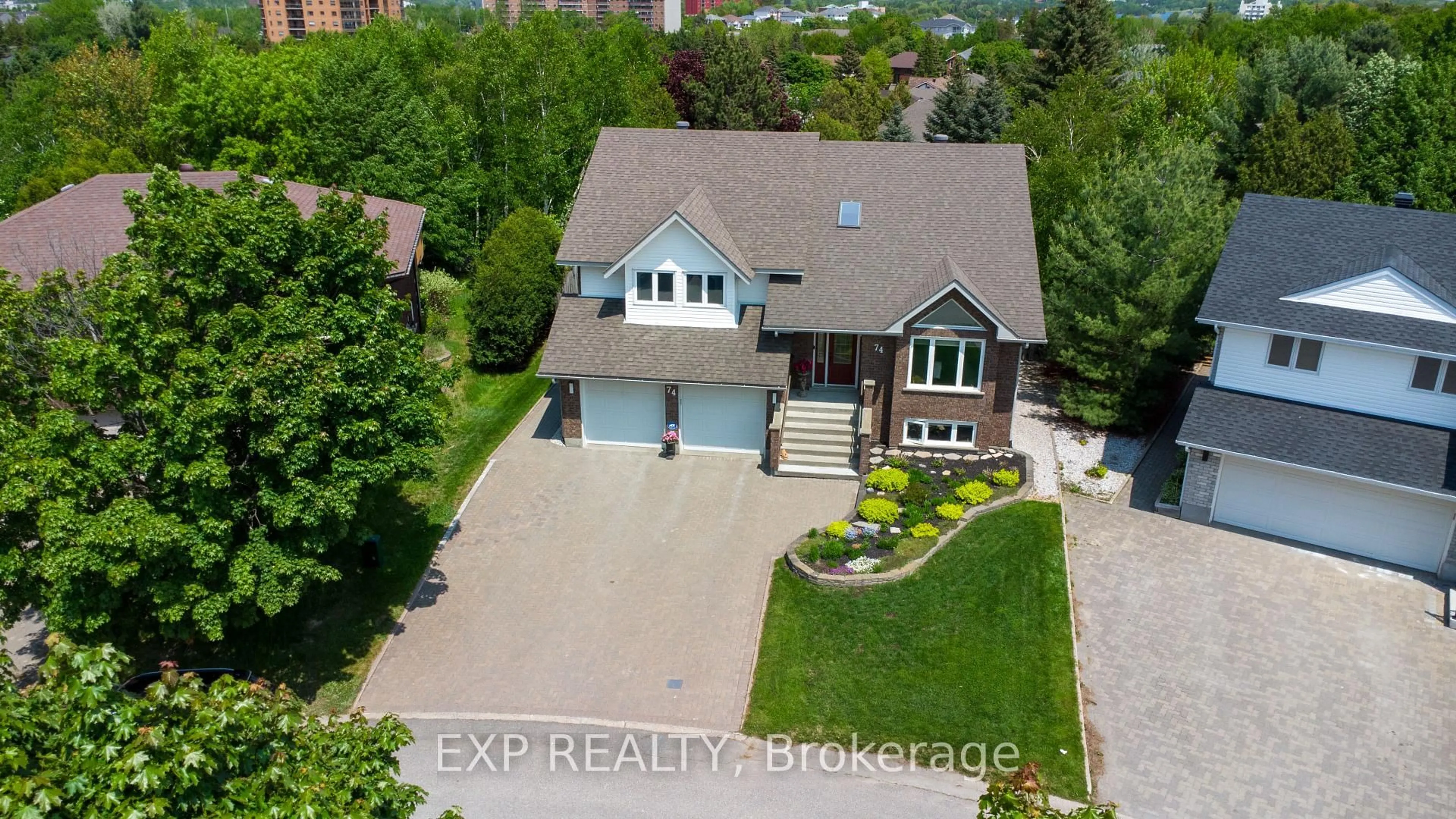 A pic from outside/outdoor area/front of a property/back of a property/a pic from drone, street for 74 Crater Cres, Greater Sudbury Ontario P3E 5Y6