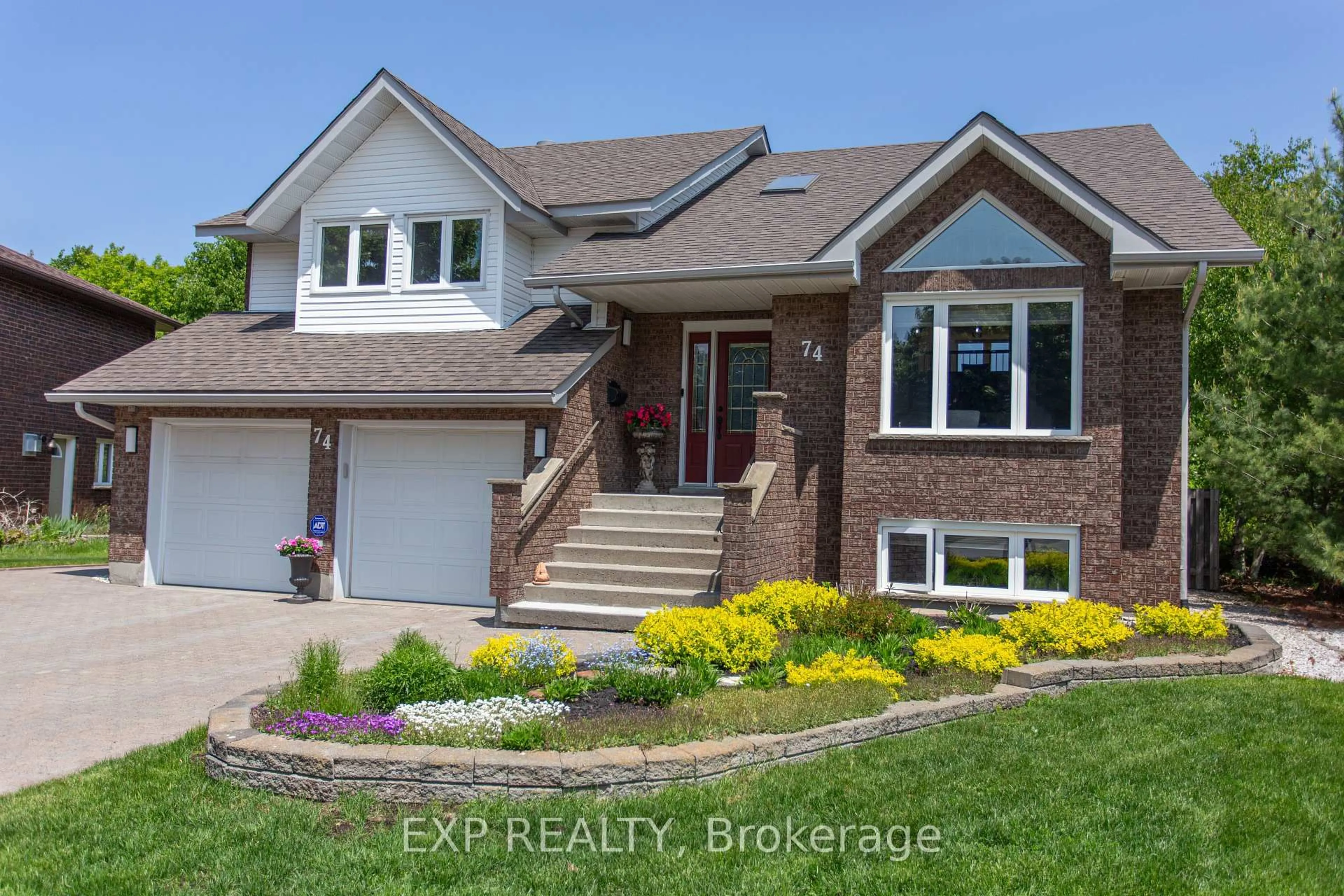 Home with brick exterior material, street for 74 Crater Cres, Greater Sudbury Ontario P3E 5Y6