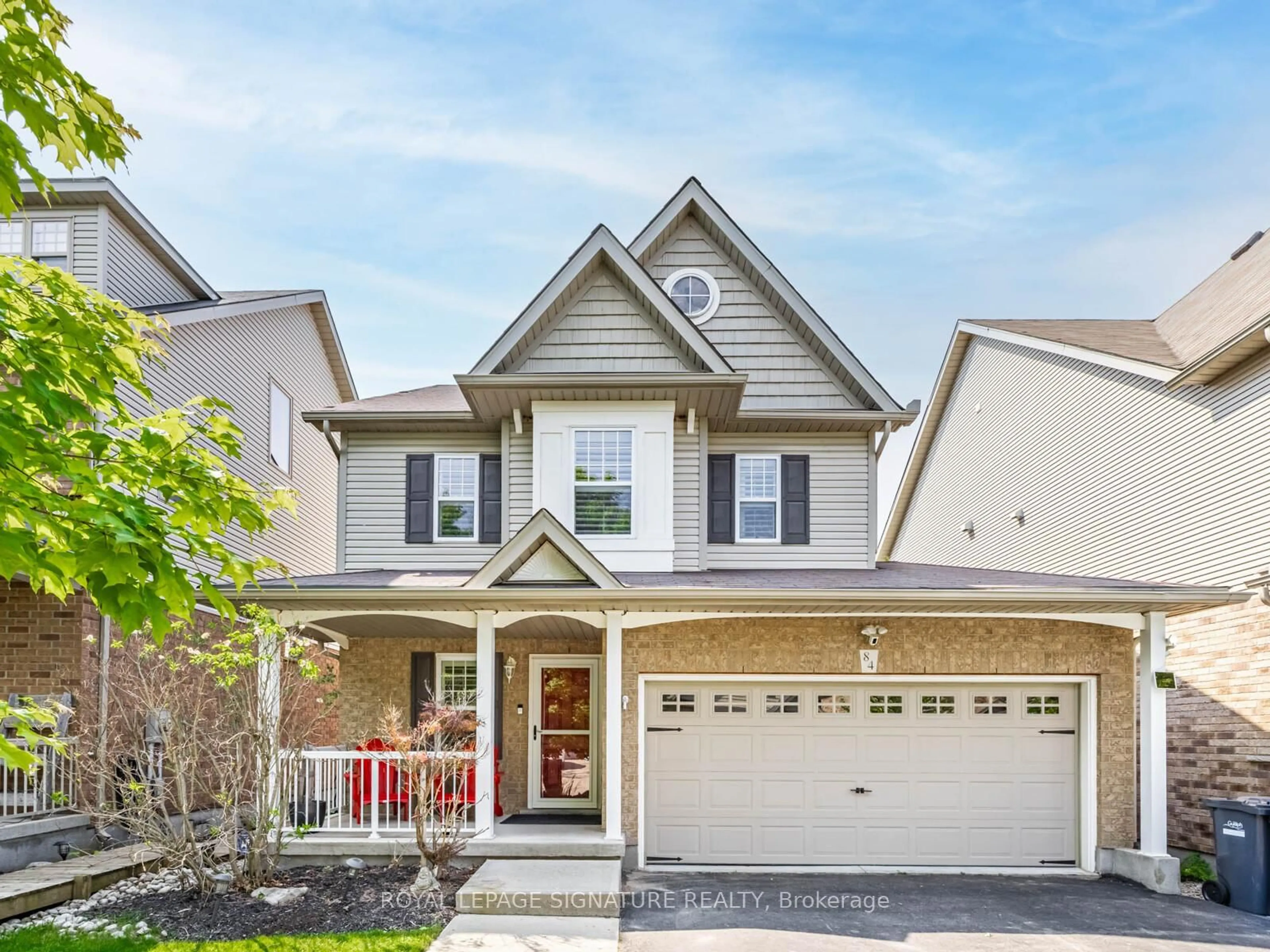 Home with vinyl exterior material, street for 84 Amsterdam Cres, Guelph Ontario N1L 1T5