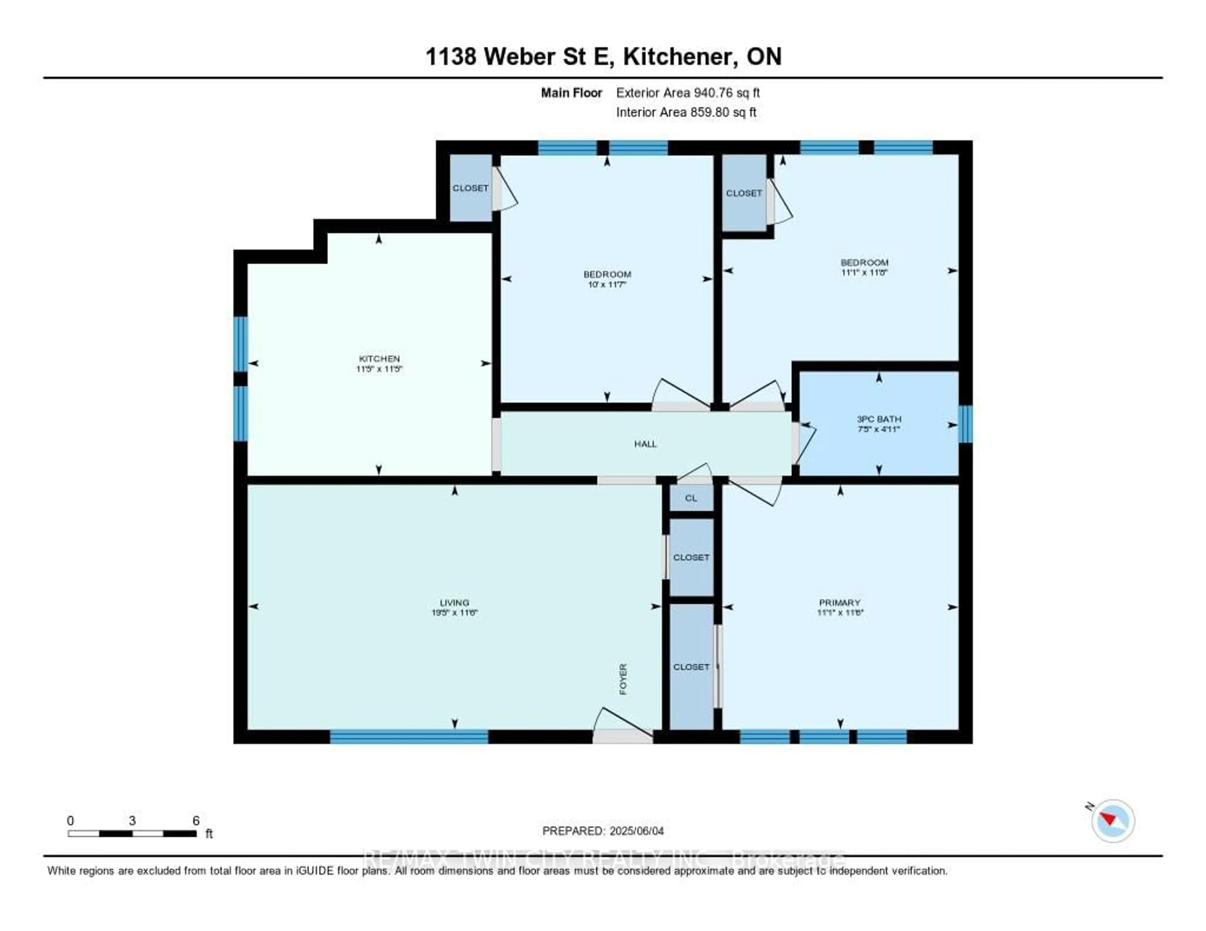 Floor plan for 1138 Weber St, Kitchener Ontario N2A 1B9