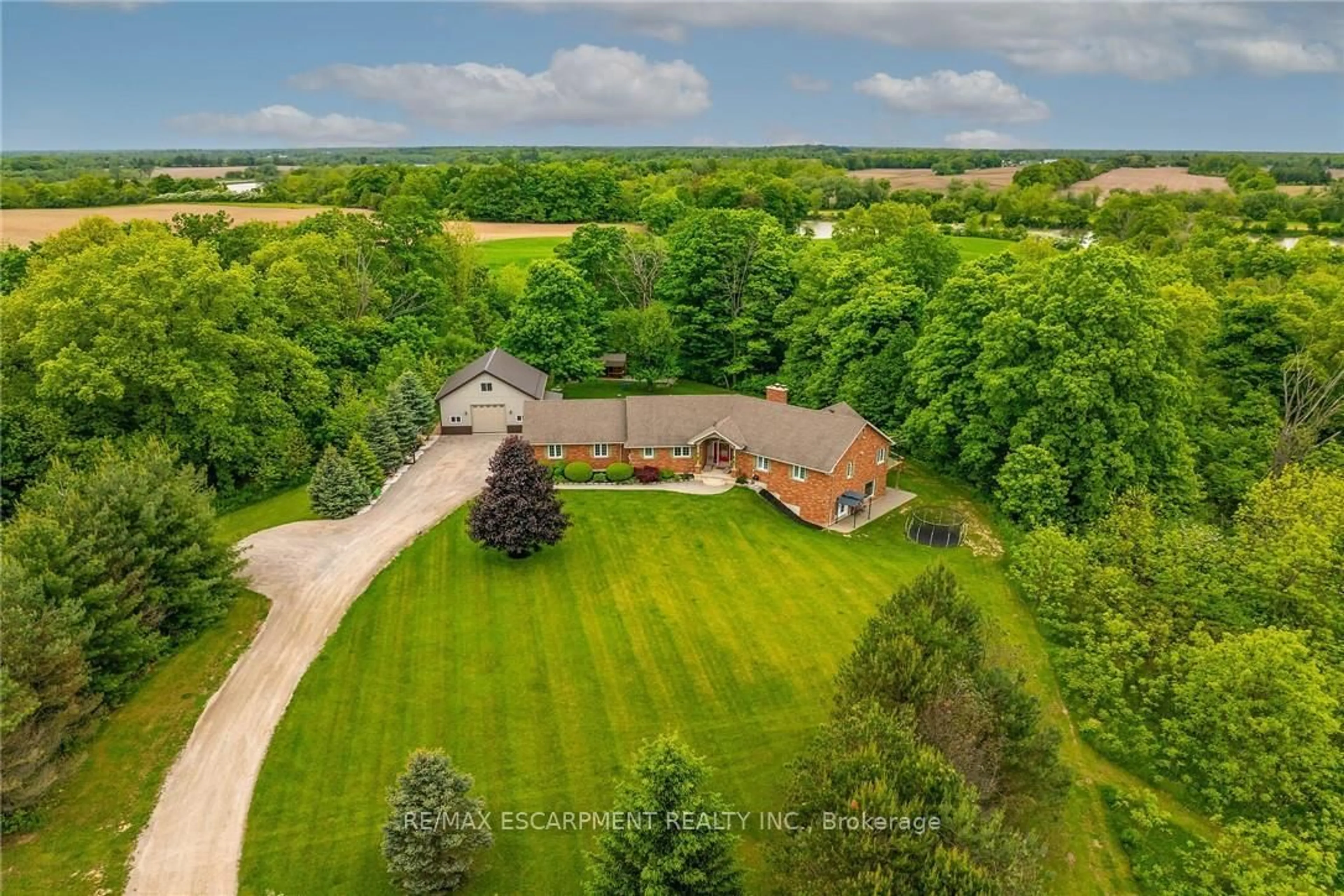 A pic from outside/outdoor area/front of a property/back of a property/a pic from drone, unknown for 1442 River Rd, Haldimand Ontario N0A 1E0