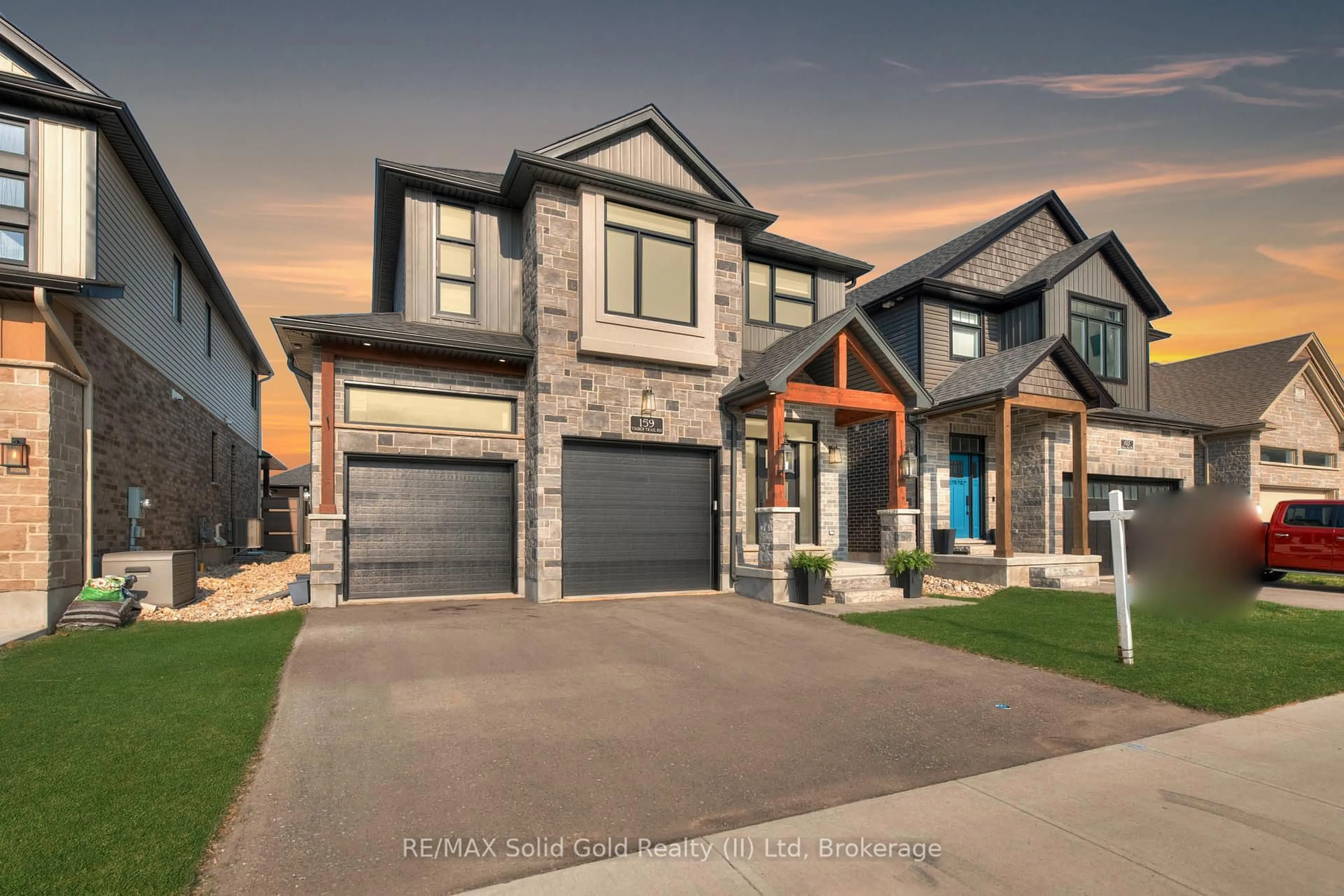 Home with brick exterior material, street for 159 Timber Trail Rd, Woolwich Ontario N3B 0E3