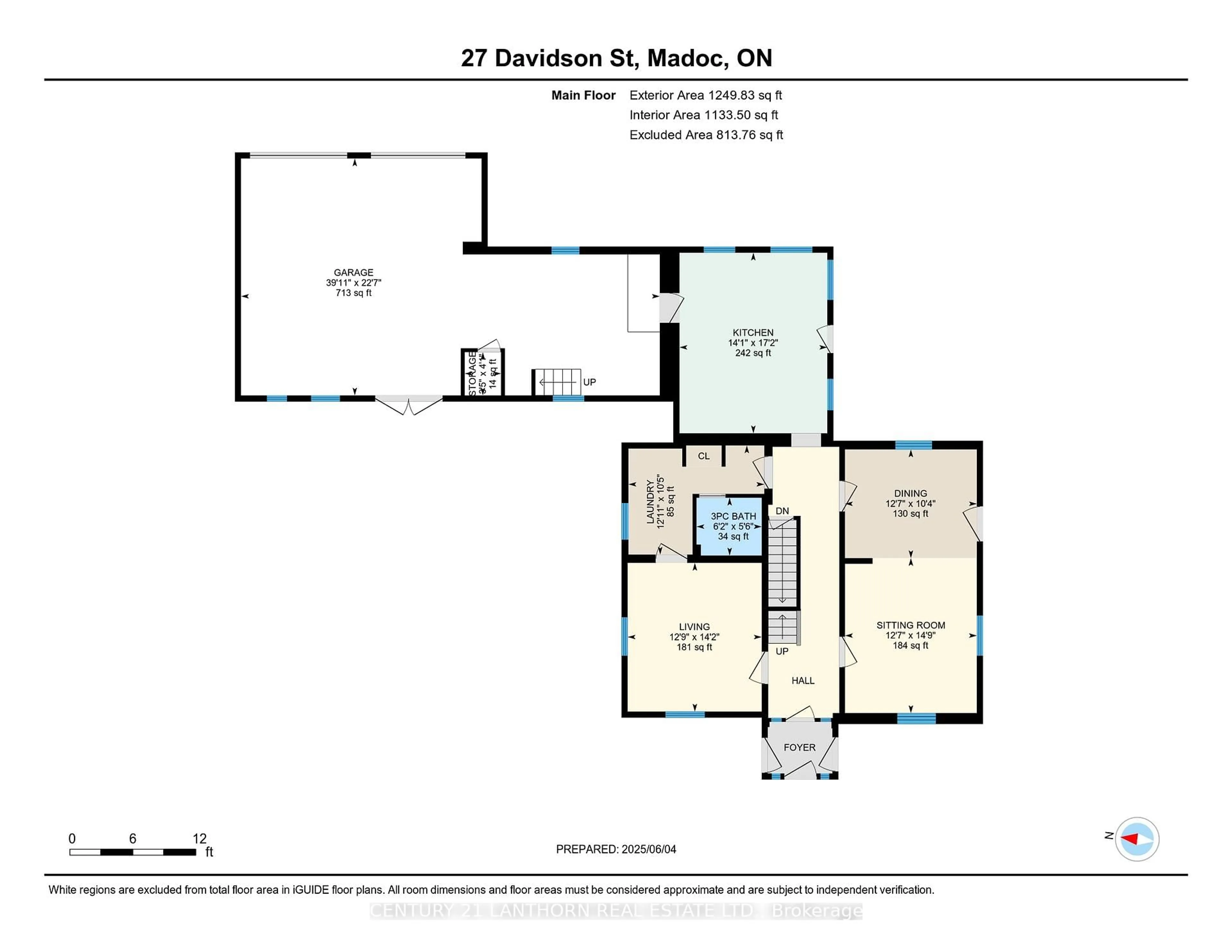 Floor plan for 27 Davidson St, Madoc Ontario K0K 2K0