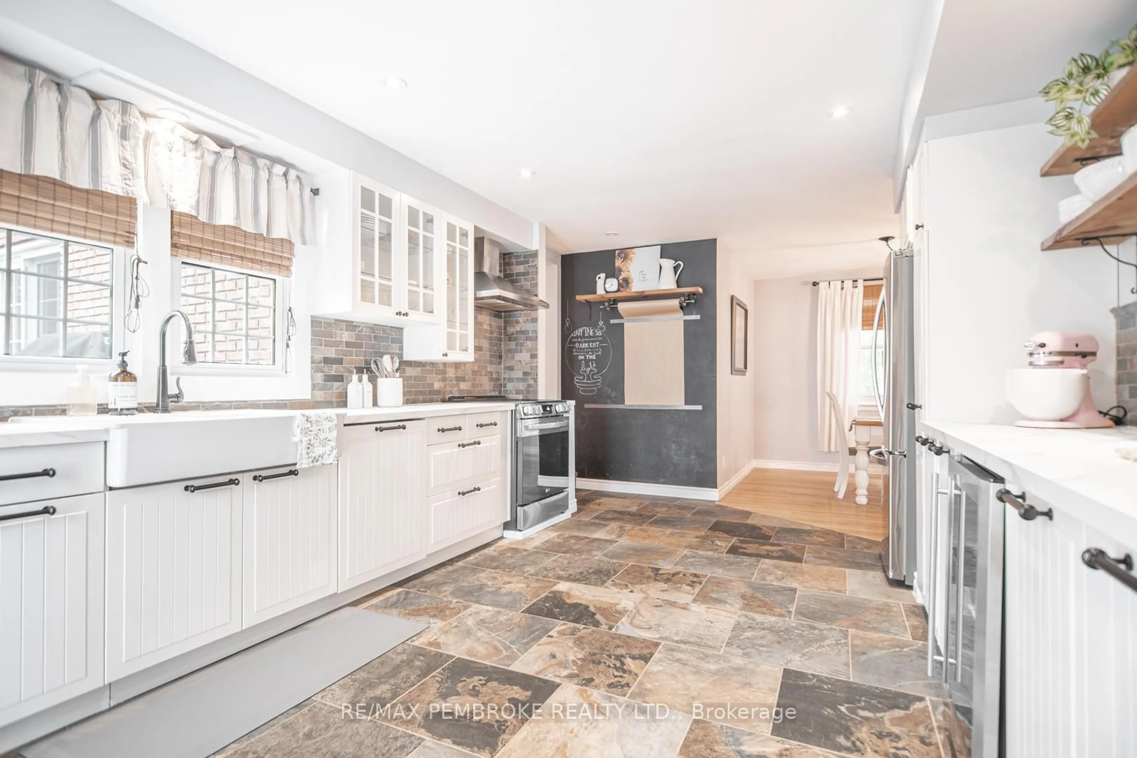Contemporary kitchen, ceramic/tile floor for 40731 Highway 41 Highway, Pembroke Ontario K8A 6W5