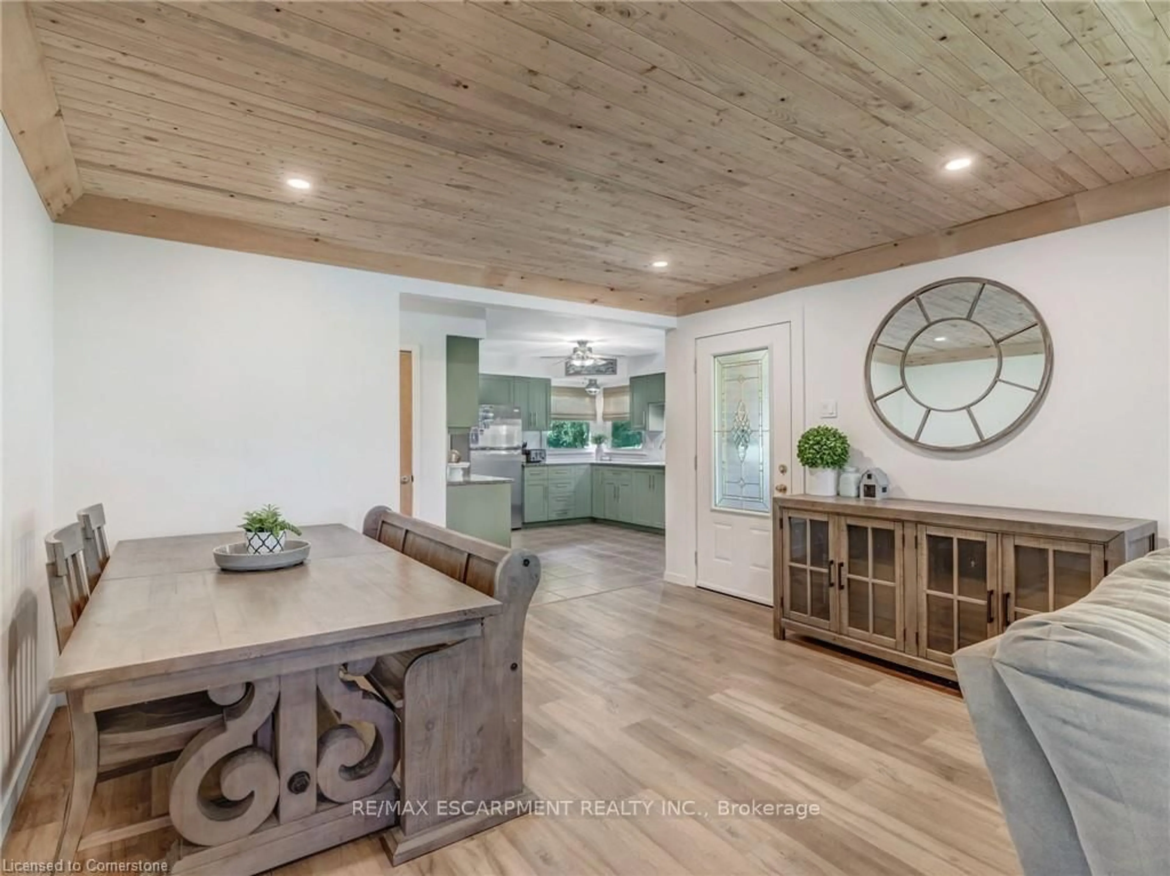 Open concept kitchen, wood/laminate floor for 2184 Haldimand Road 17, Haldimand Ontario N0A 1E0