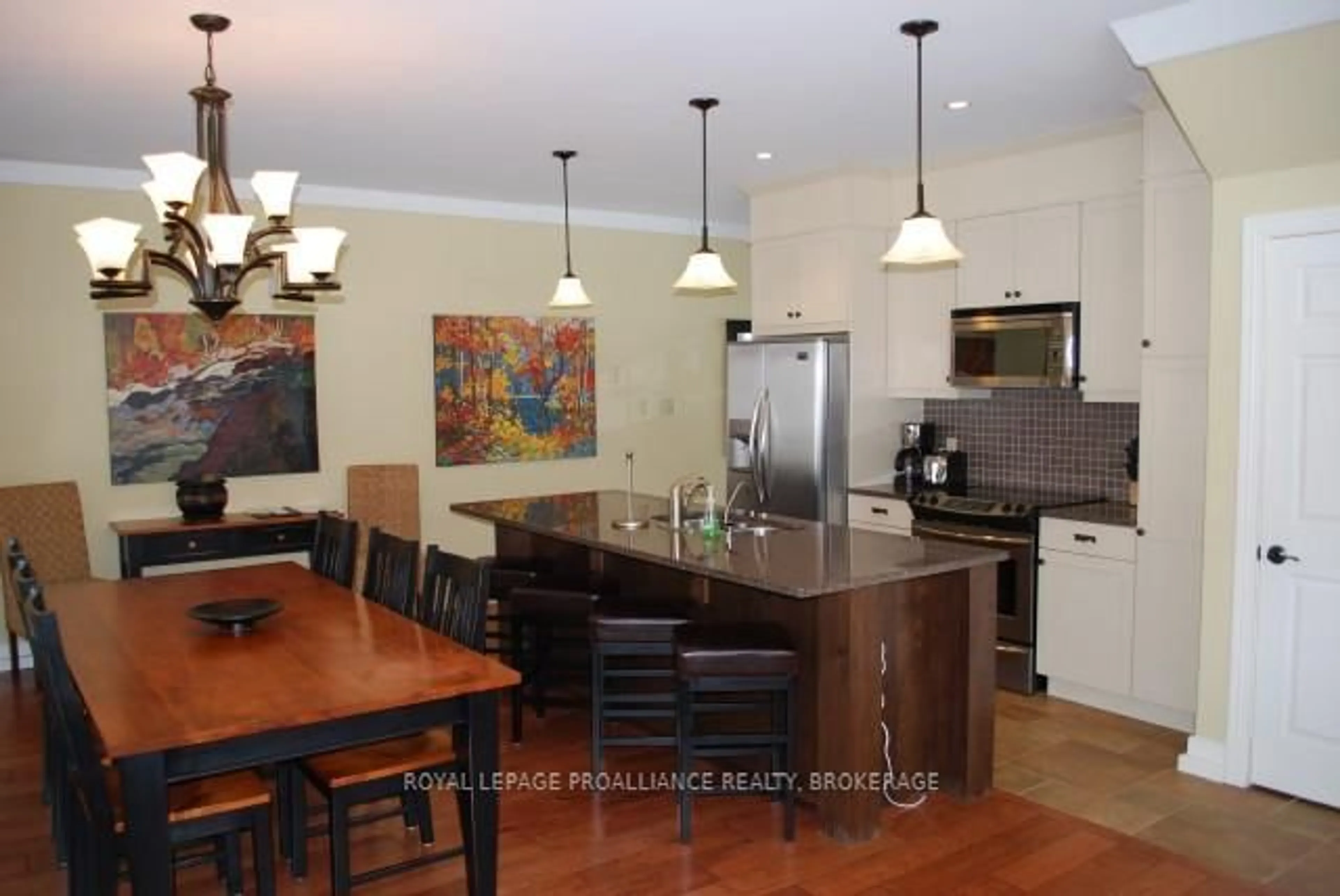 Open concept kitchen, wood/laminate floor for 532 10th Concession Road #2-5, Rideau Lakes Ontario K0G 1X0