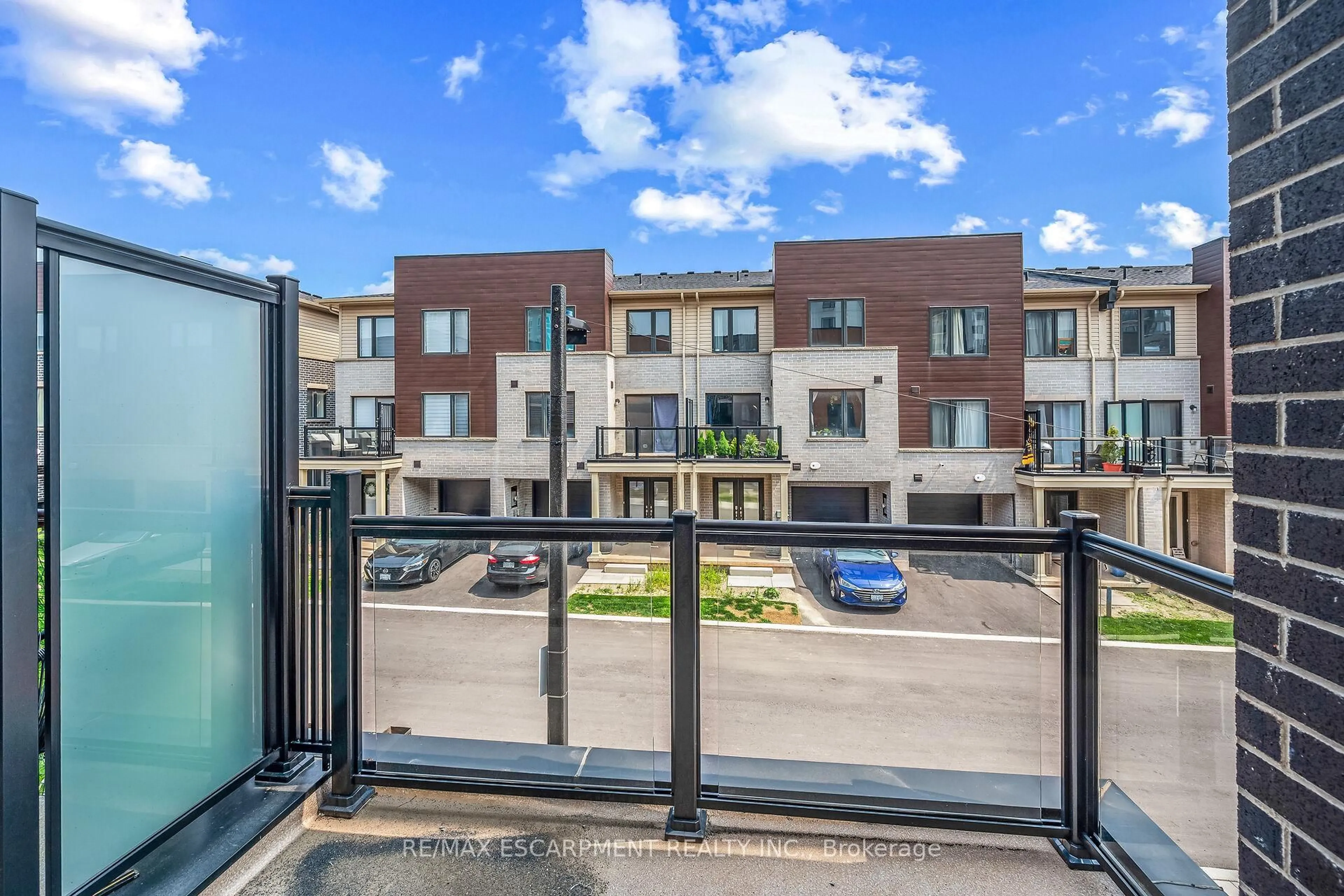 Balcony in the apartment, city buildings view from balcony for 22 Dryden Lane, Hamilton Ontario L8H 0B6