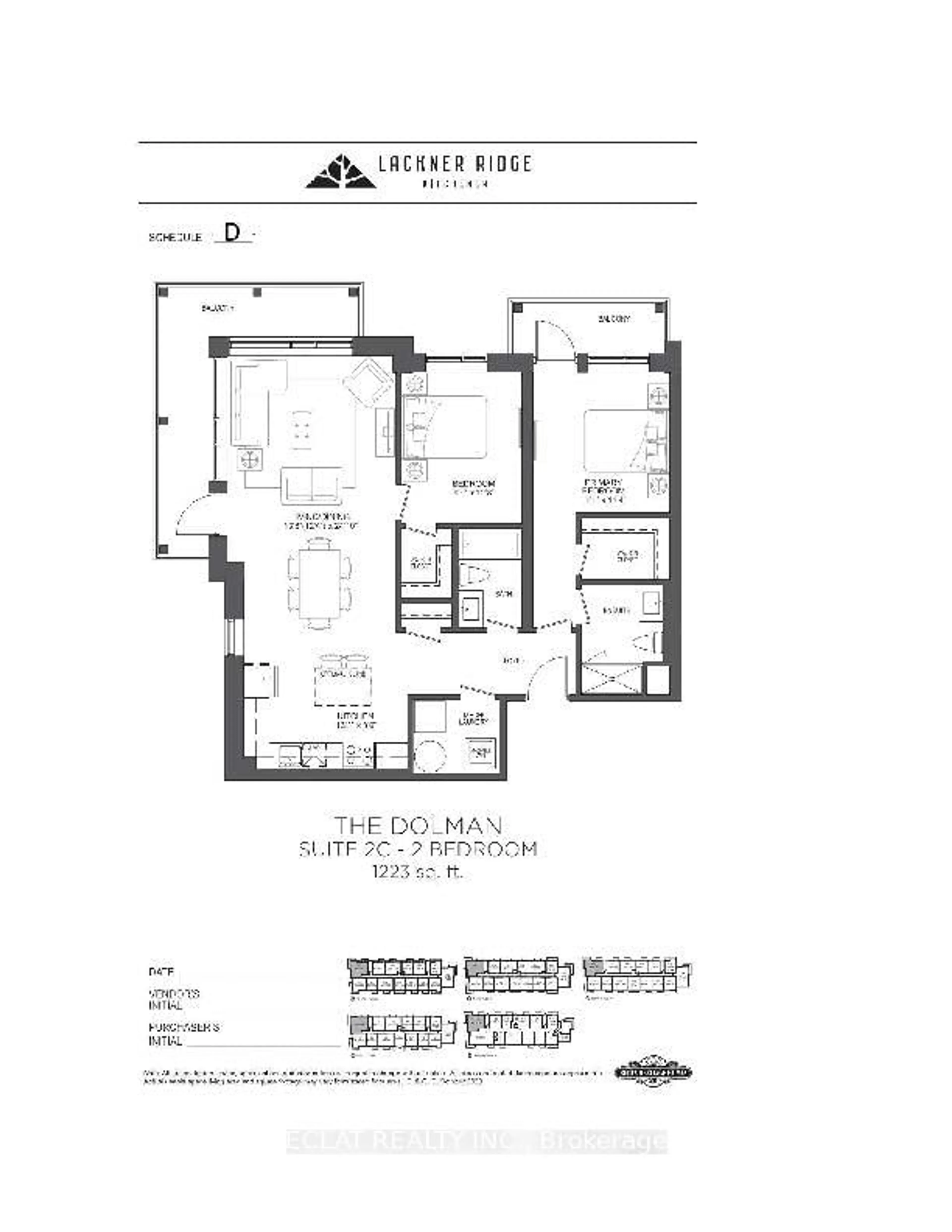 Floor plan for 1101 Lackner Pl #312, Kitchener Ontario N2A 0L3