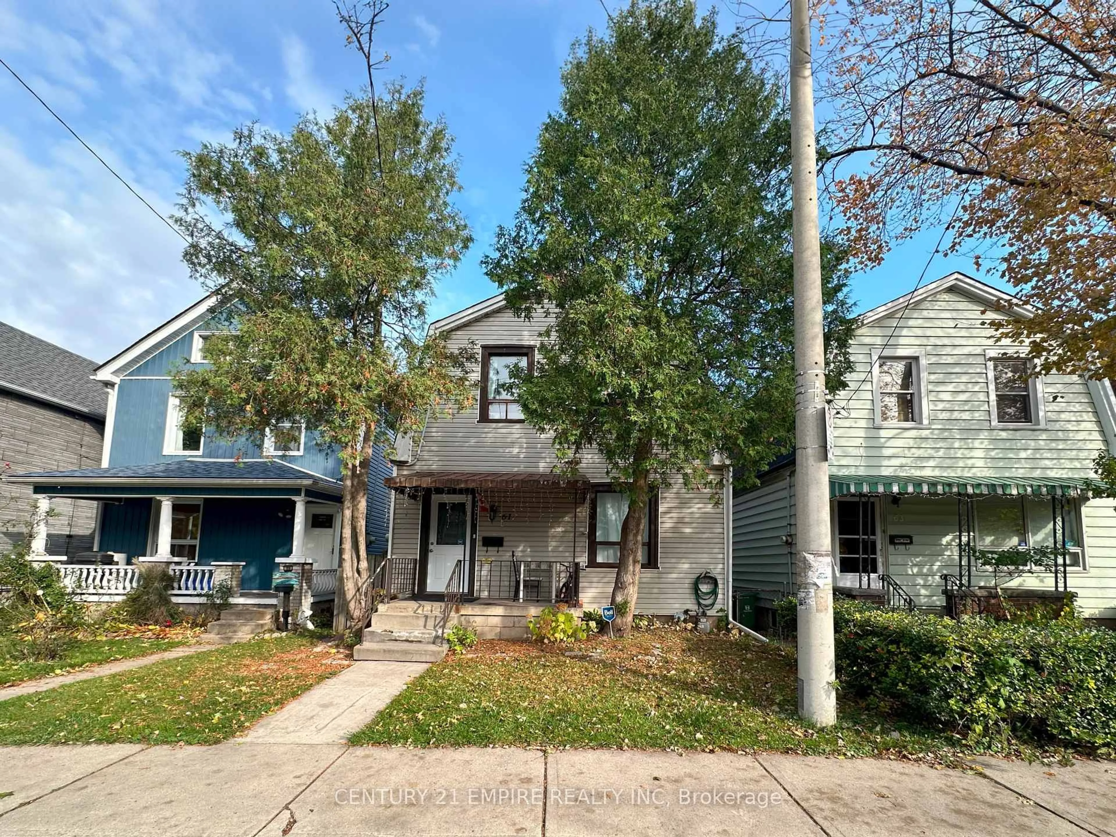 A pic from outside/outdoor area/front of a property/back of a property/a pic from drone, street for 61 Francis St, Hamilton Ontario L8L 3V2