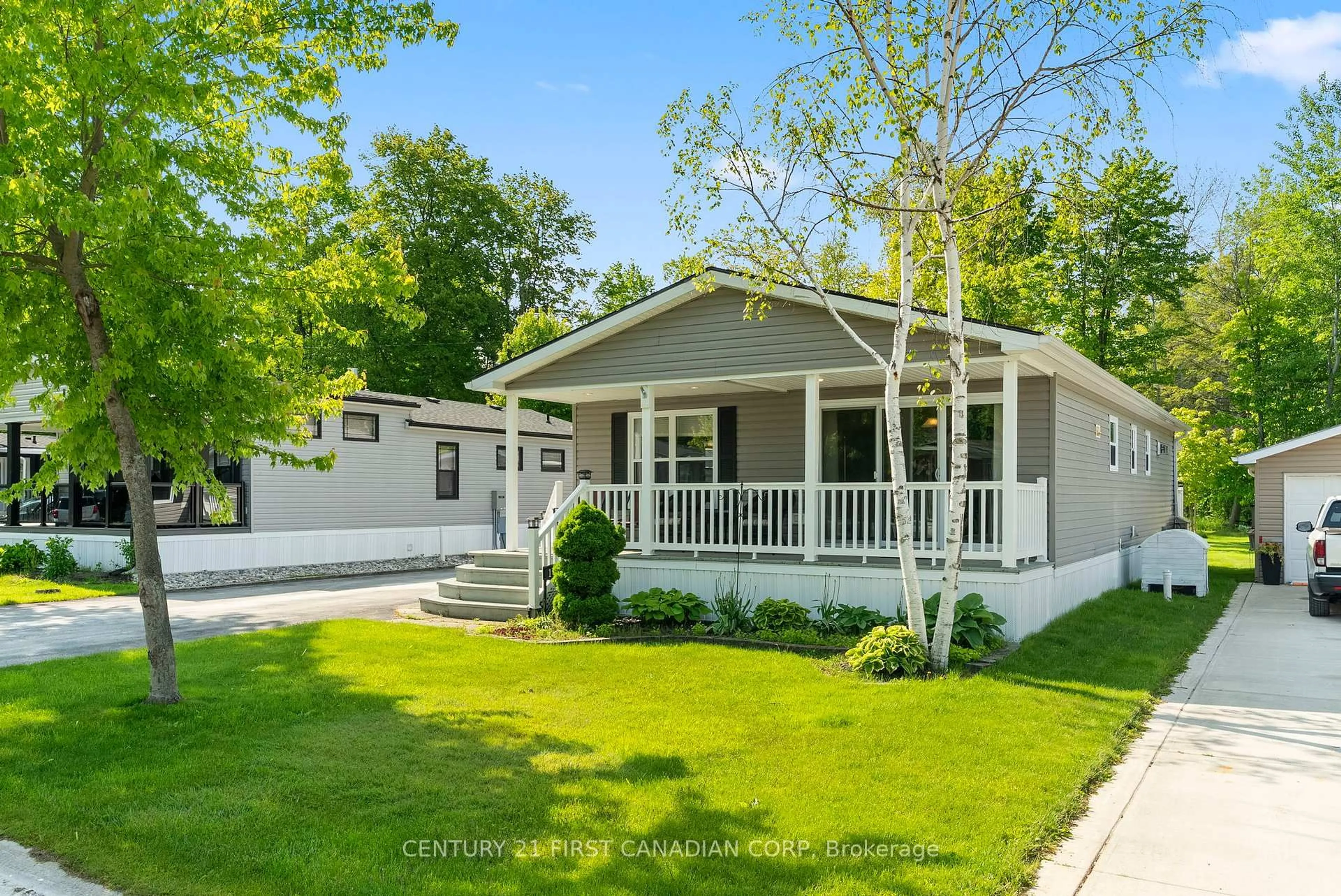 Home with vinyl exterior material, street for 36501 Dashwood Rd, South Huron Ontario N0M 1M0