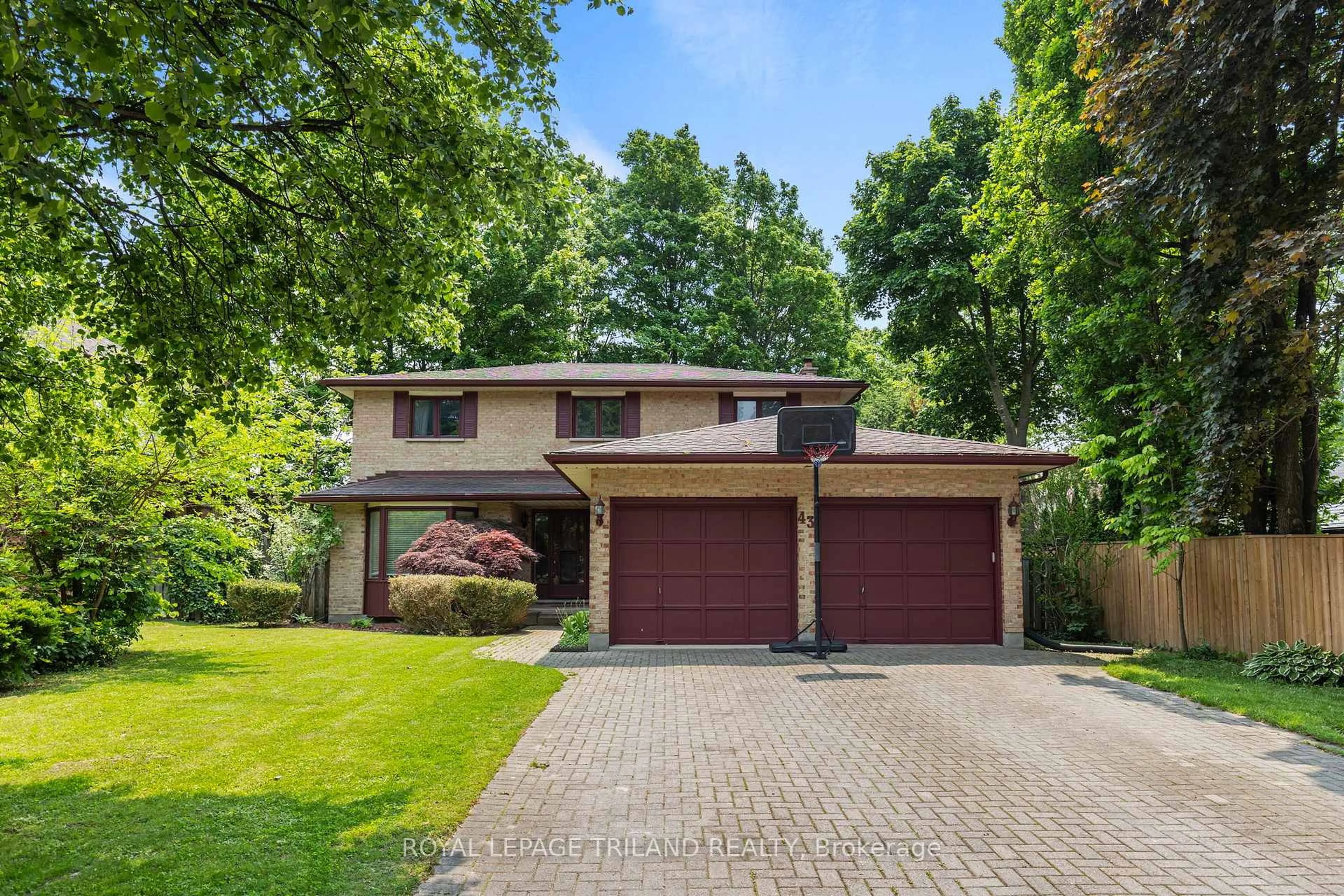 Home with brick exterior material, street for 43 Mountainview Cres, London South Ontario N6J 4M5