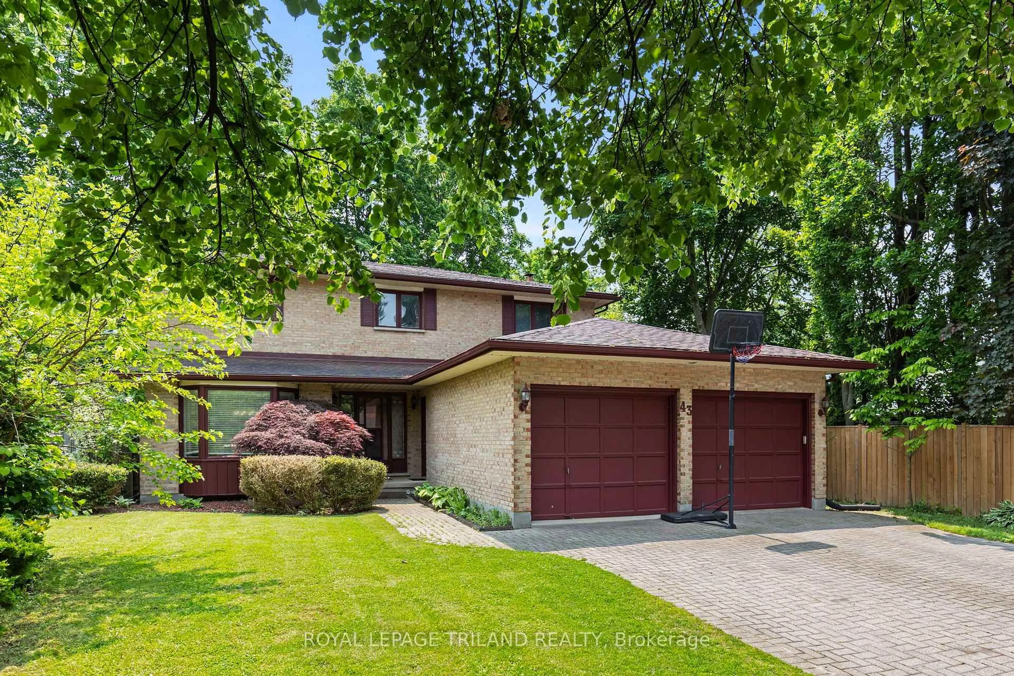 Home with brick exterior material, street for 43 Mountainview Cres, London South Ontario N6J 4M5