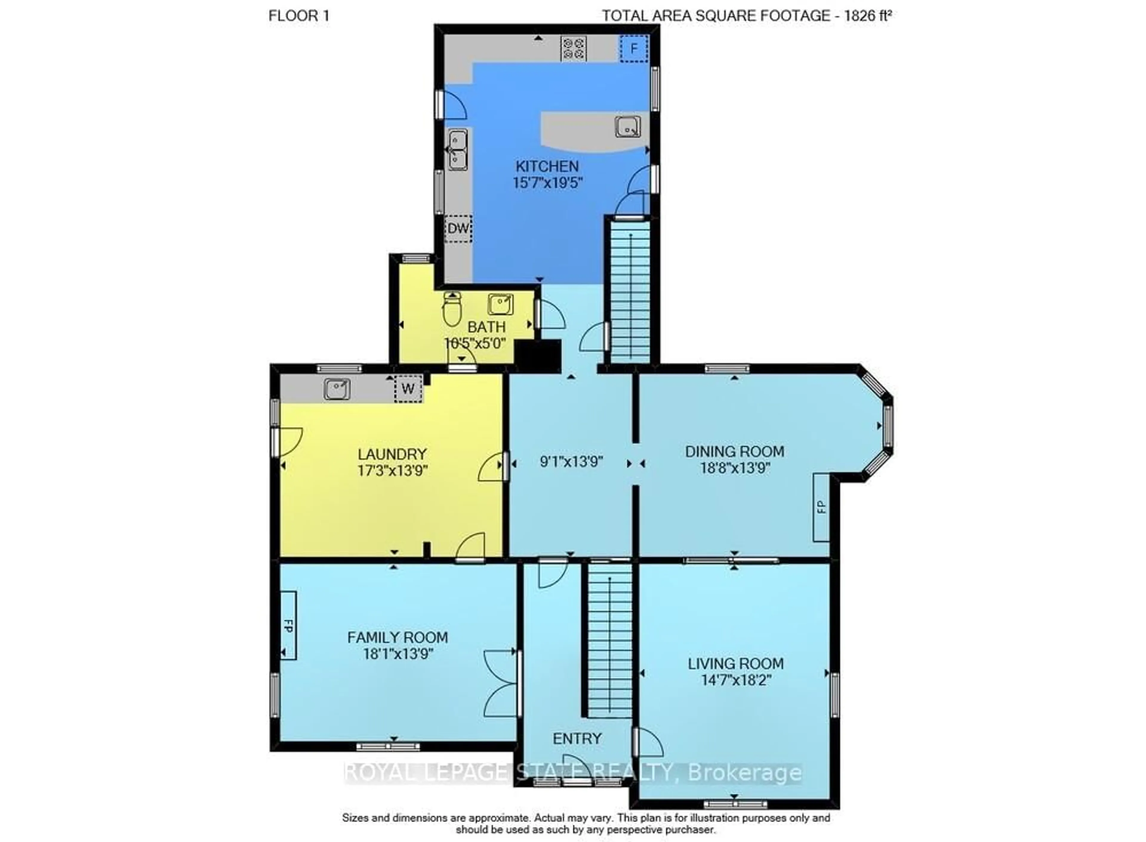 Floor plan for 262 Main St, Grimsby Ontario L3M 1S4