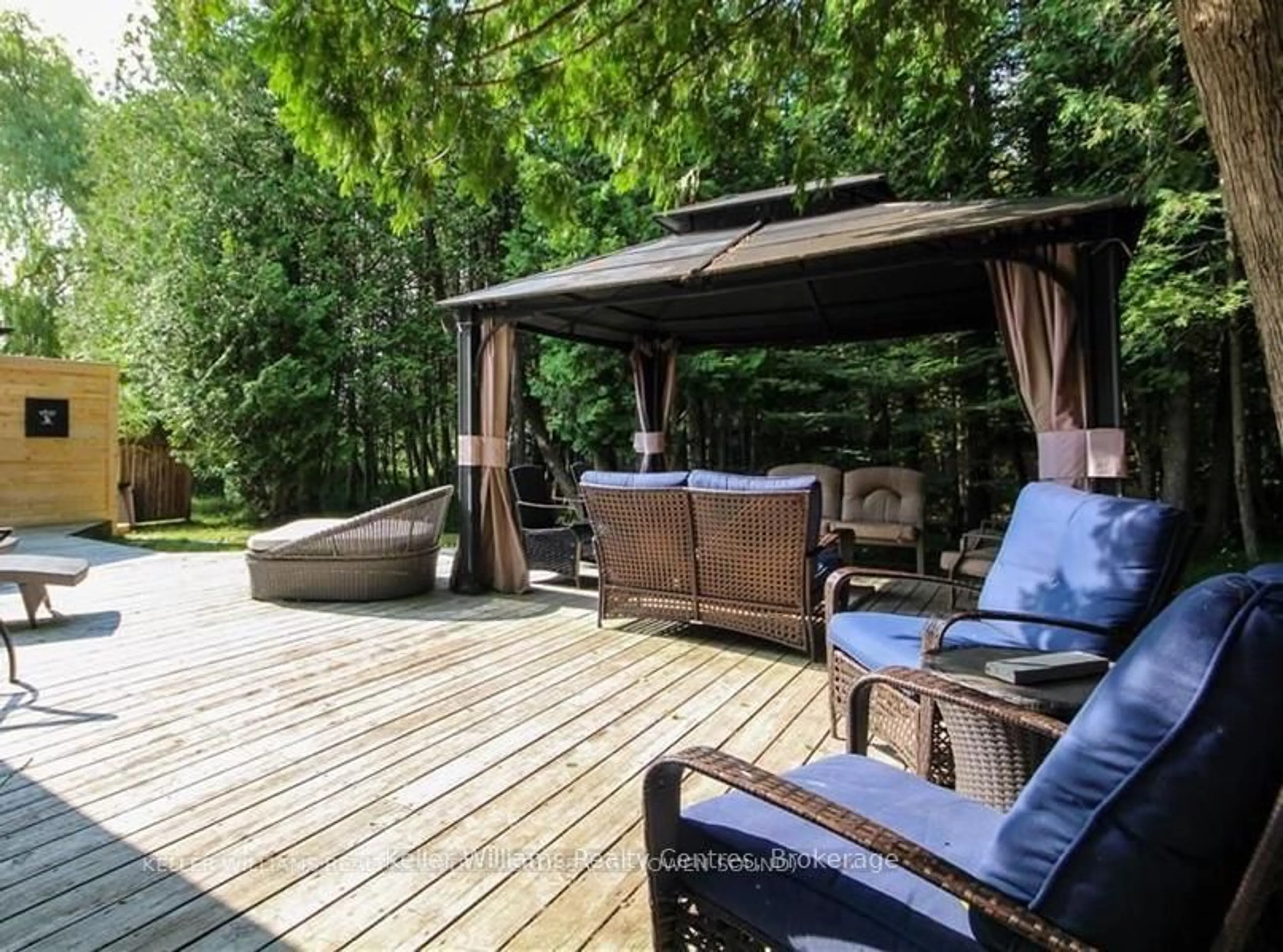 Patio, forest/trees view for 21 Tyson Lane, South Bruce Peninsula Ontario N0H 2T0