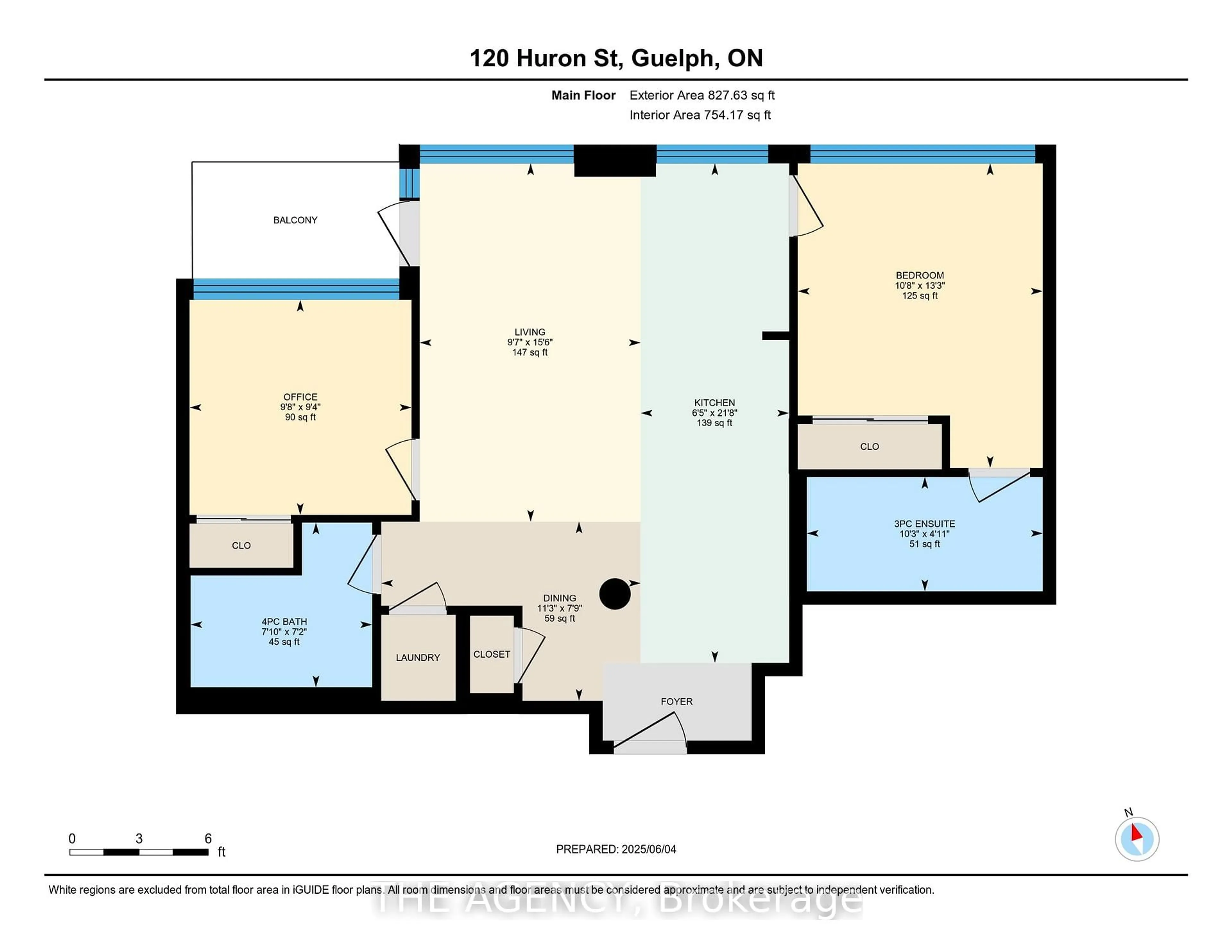 Floor plan for 120 Huron St #419, Guelph Ontario N1E 0T8