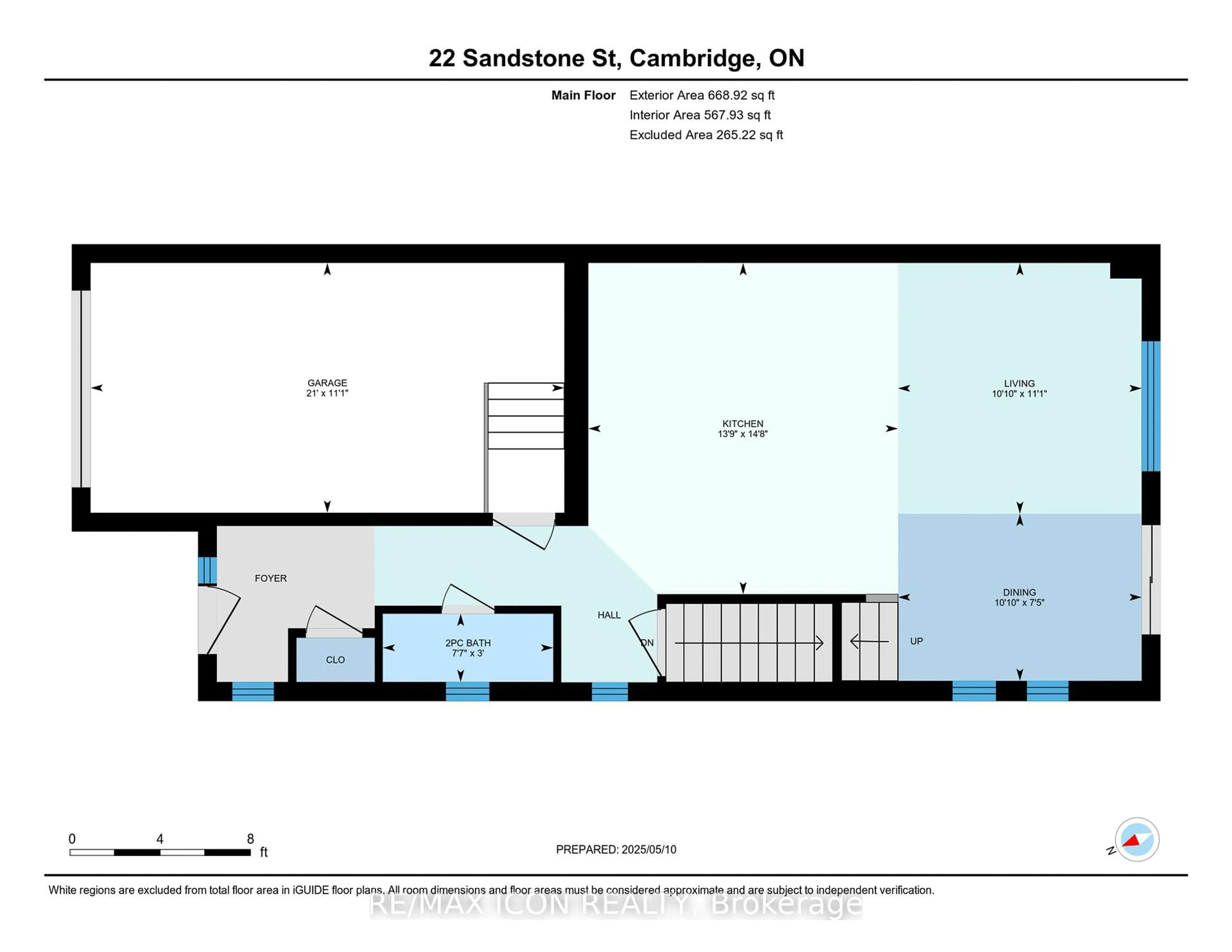 Floor plan for 22 Sandstone St, Cambridge Ontario N1S 0E4