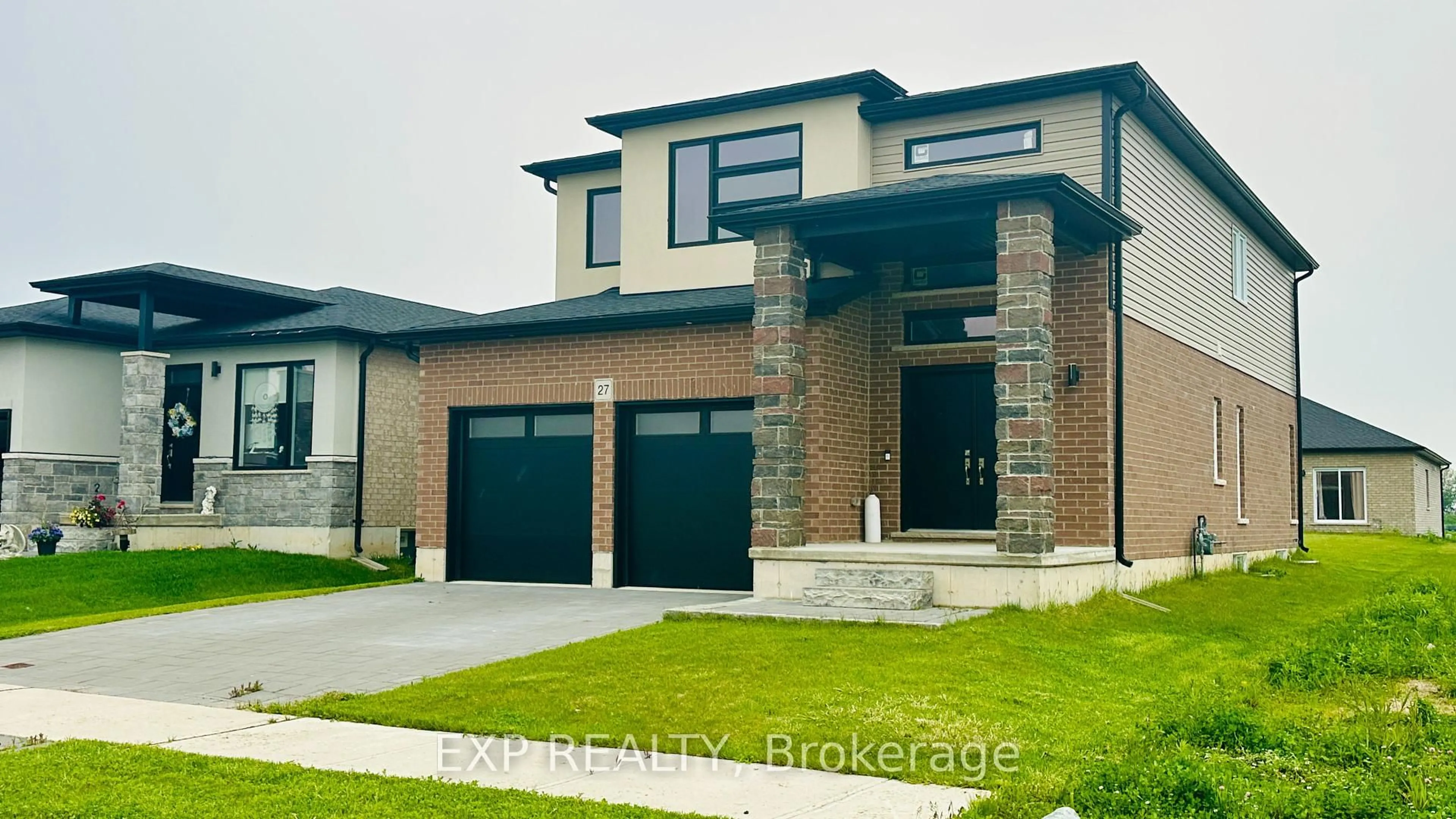 Home with brick exterior material, street for 27 Triebner St, South Huron Ontario N0M 1S7