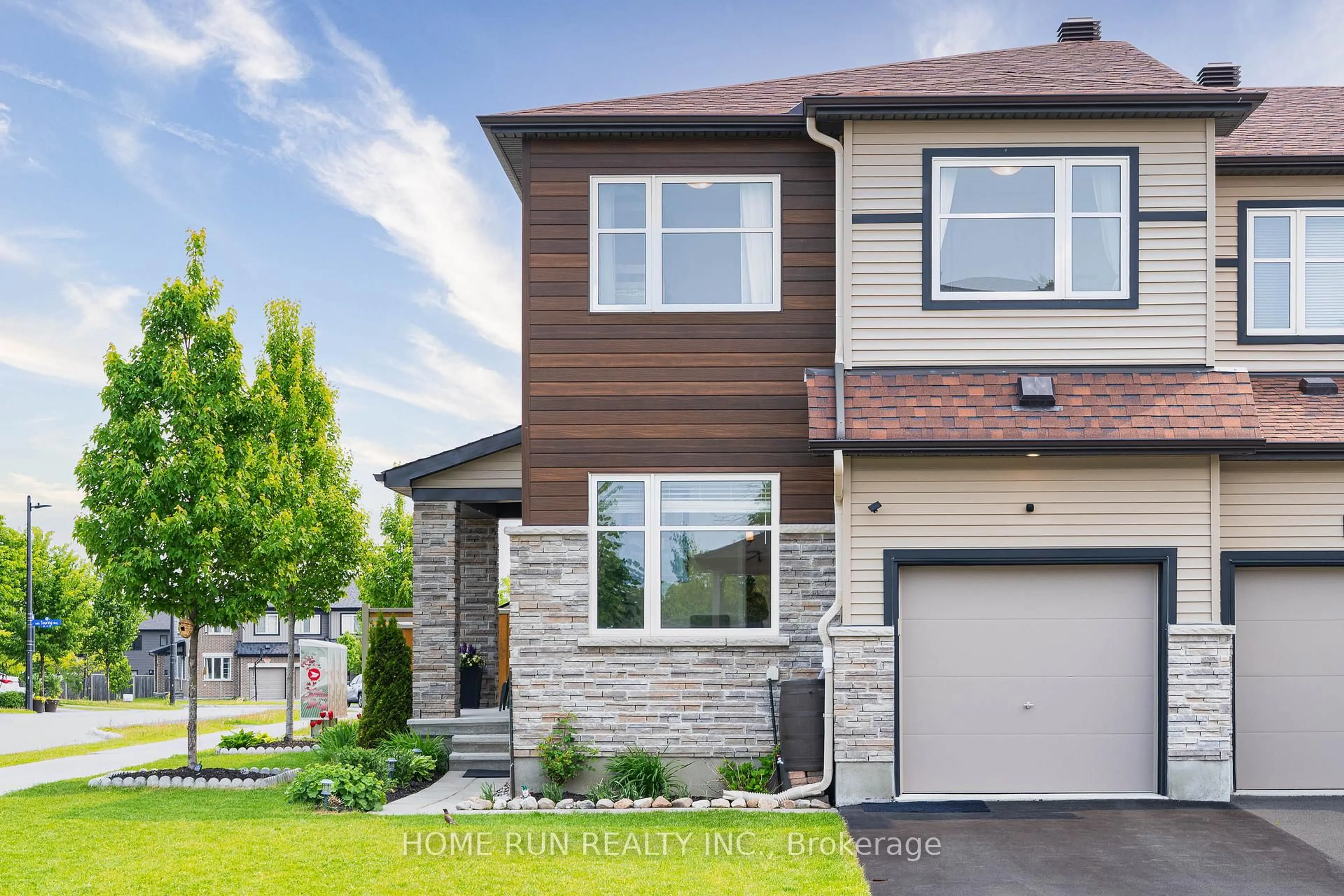 Home with brick exterior material, street for 156 Bending Way, Ottawa Ontario K2J 6N9