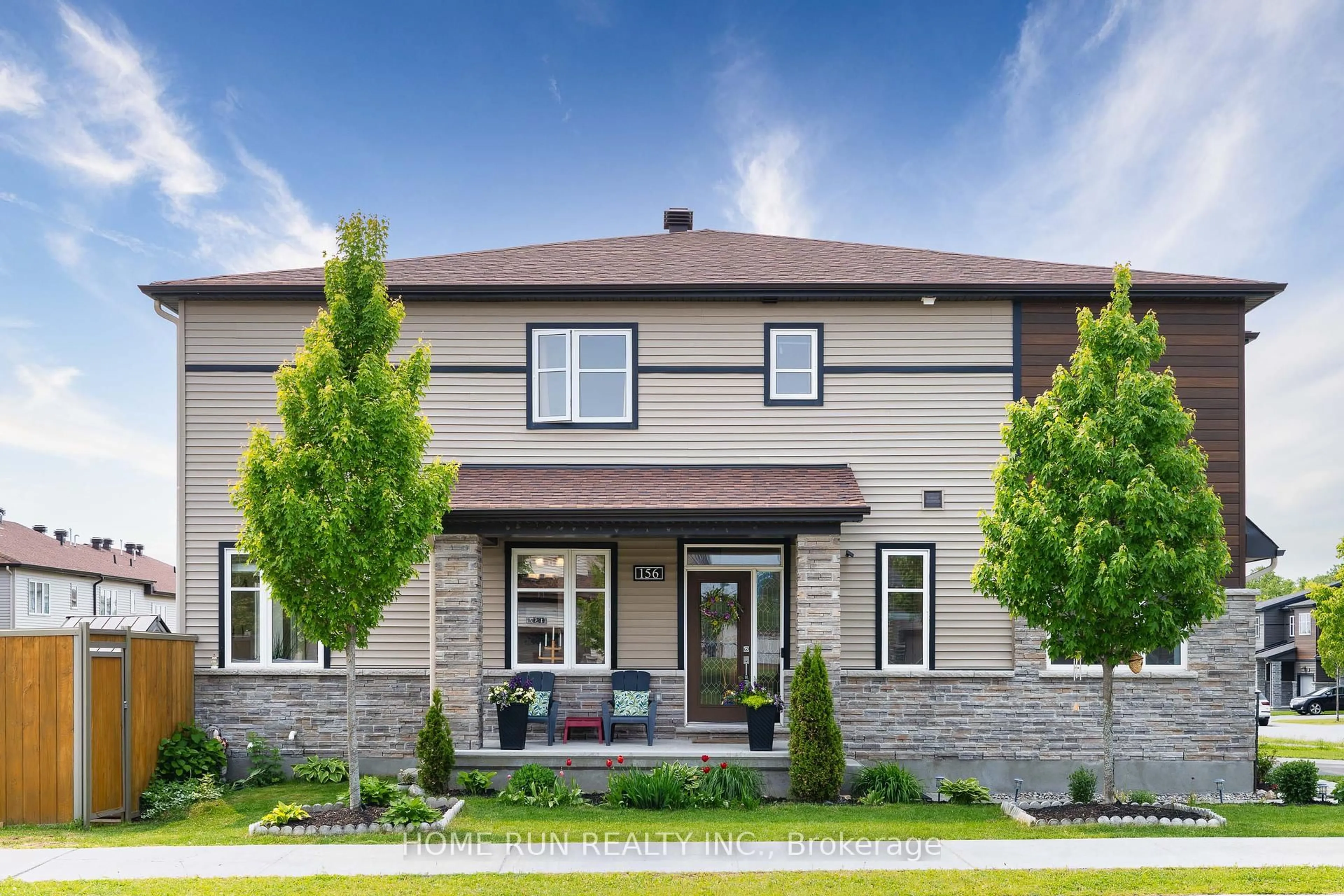 Home with brick exterior material, street for 156 Bending Way, Ottawa Ontario K2J 6N9