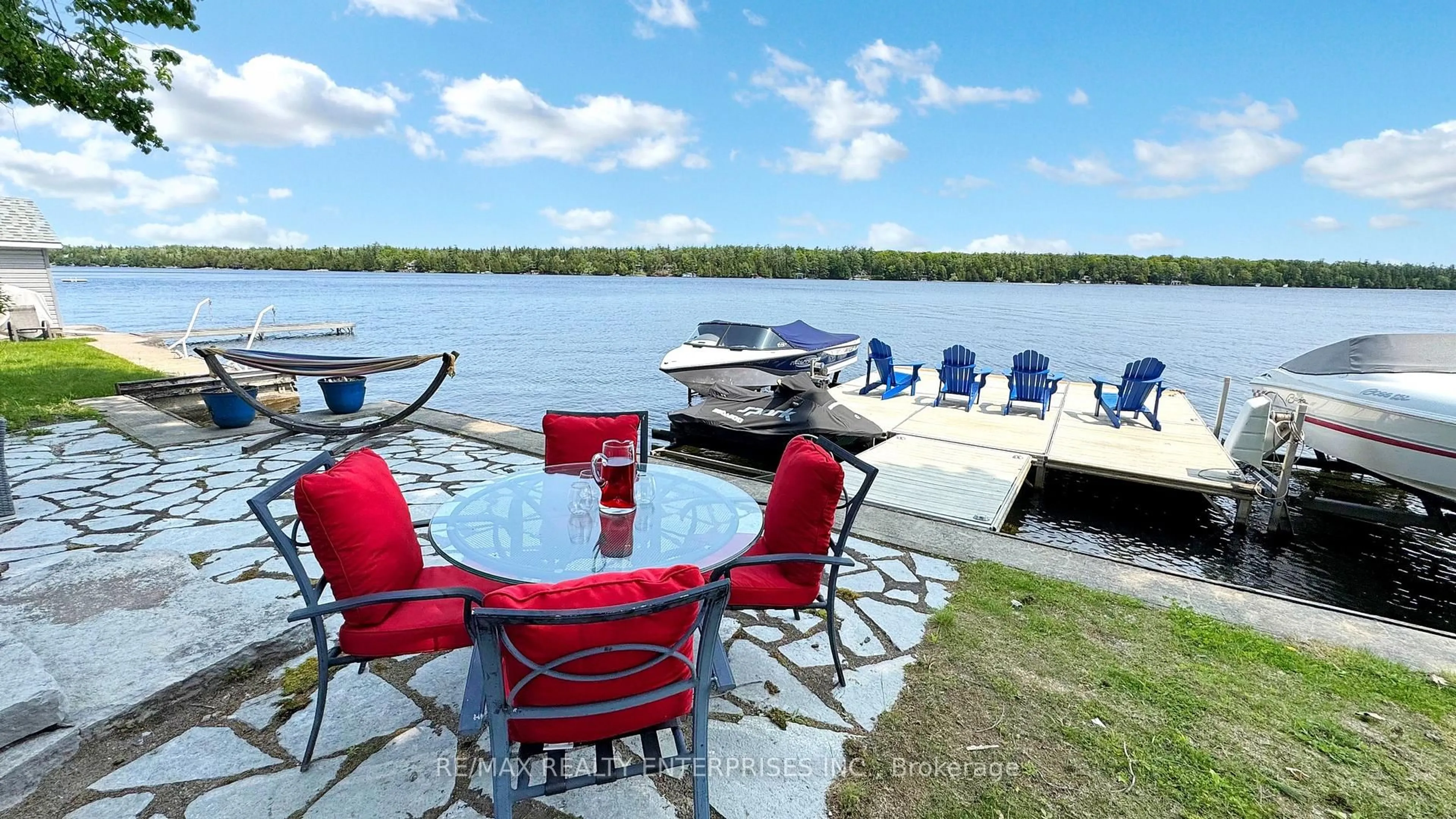 Patio, water/lake/river/ocean view for 1105 North Bay Dr, Kawartha Lakes Ontario K0M 2B0