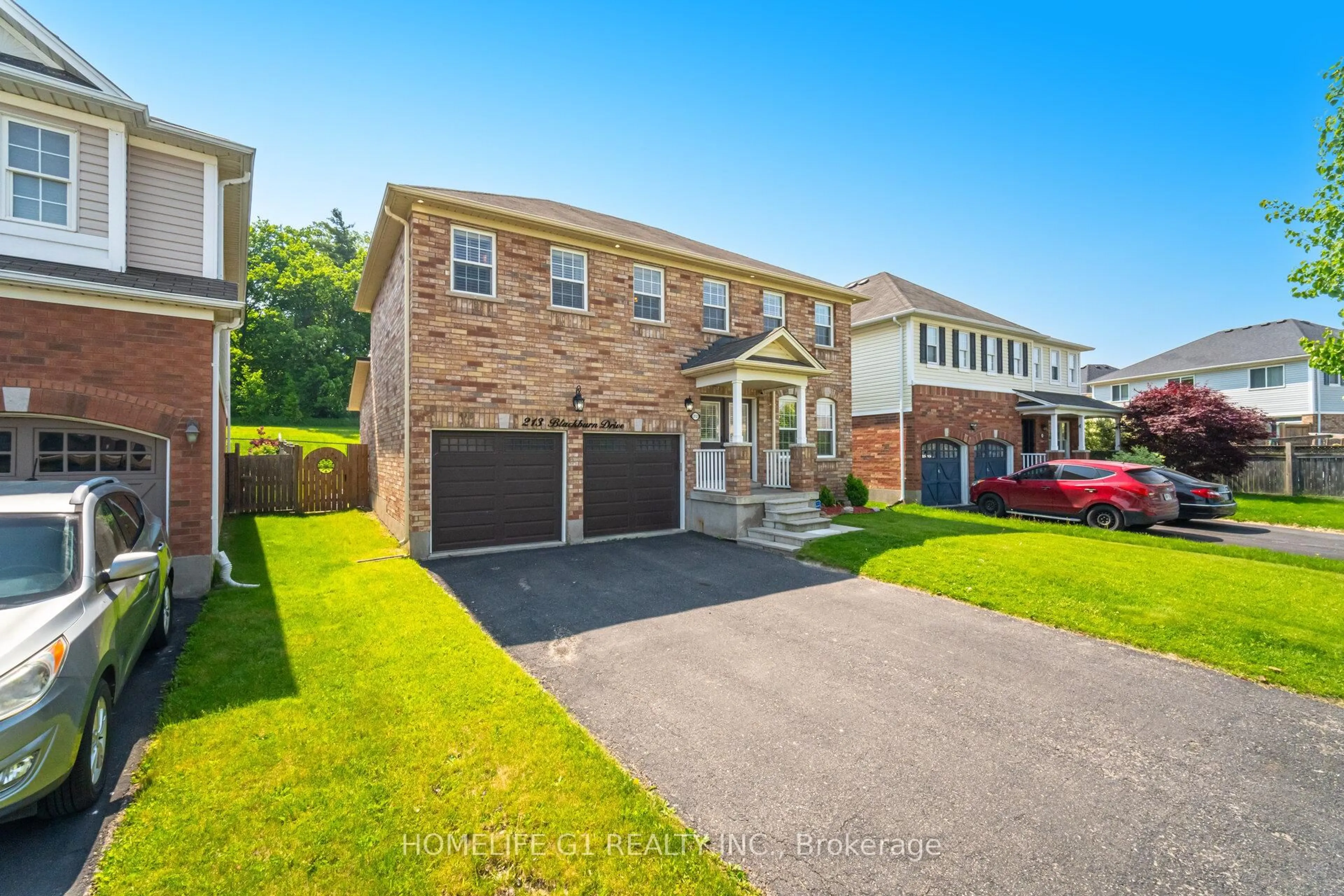 Home with brick exterior material, street for 213 Blackburn Dr, Brantford Ontario N3T 0A5