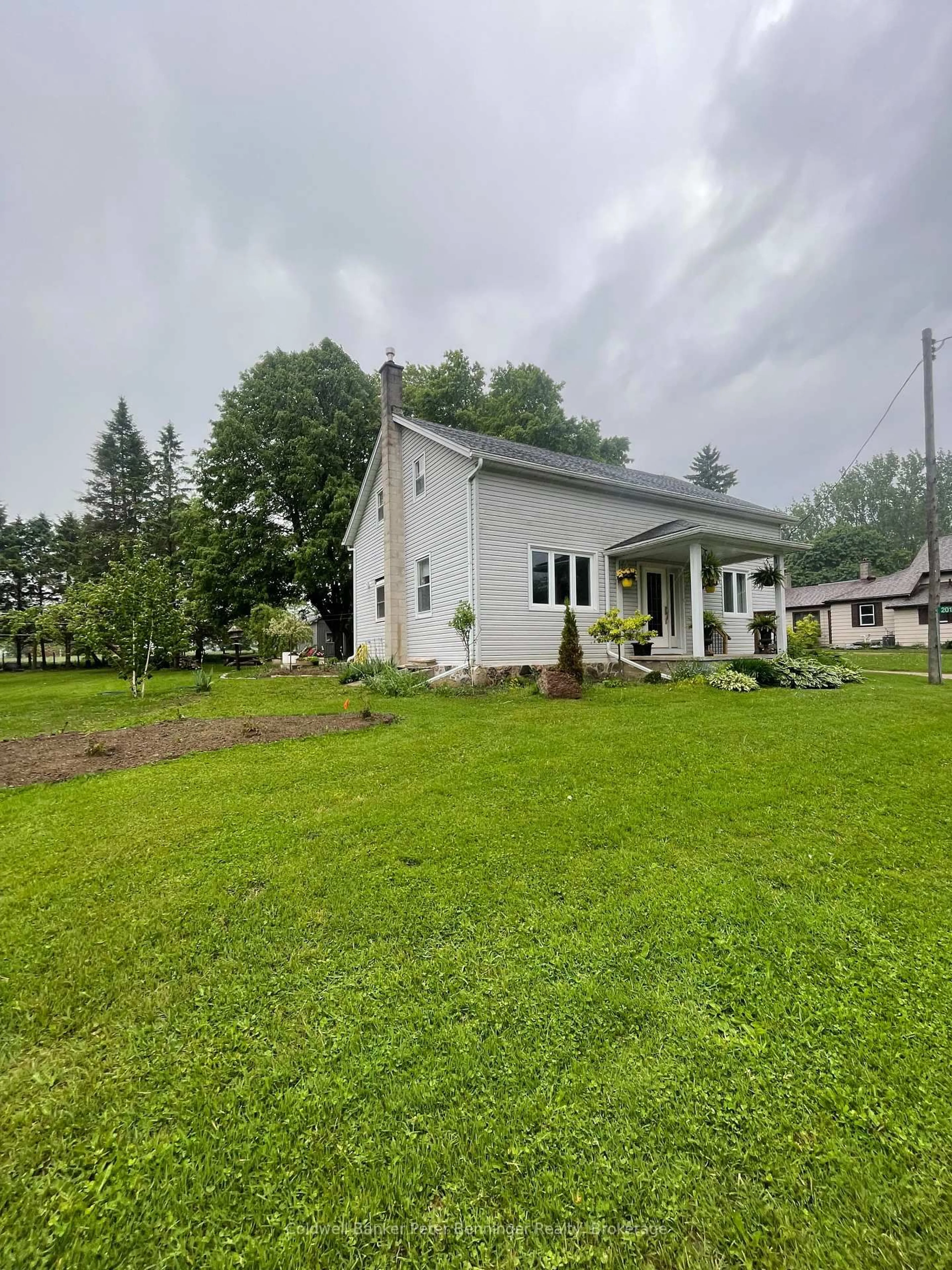 A pic from outside/outdoor area/front of a property/back of a property/a pic from drone, unknown for 201 Concession 14 Concession, South Bruce Ontario N0G 2J0
