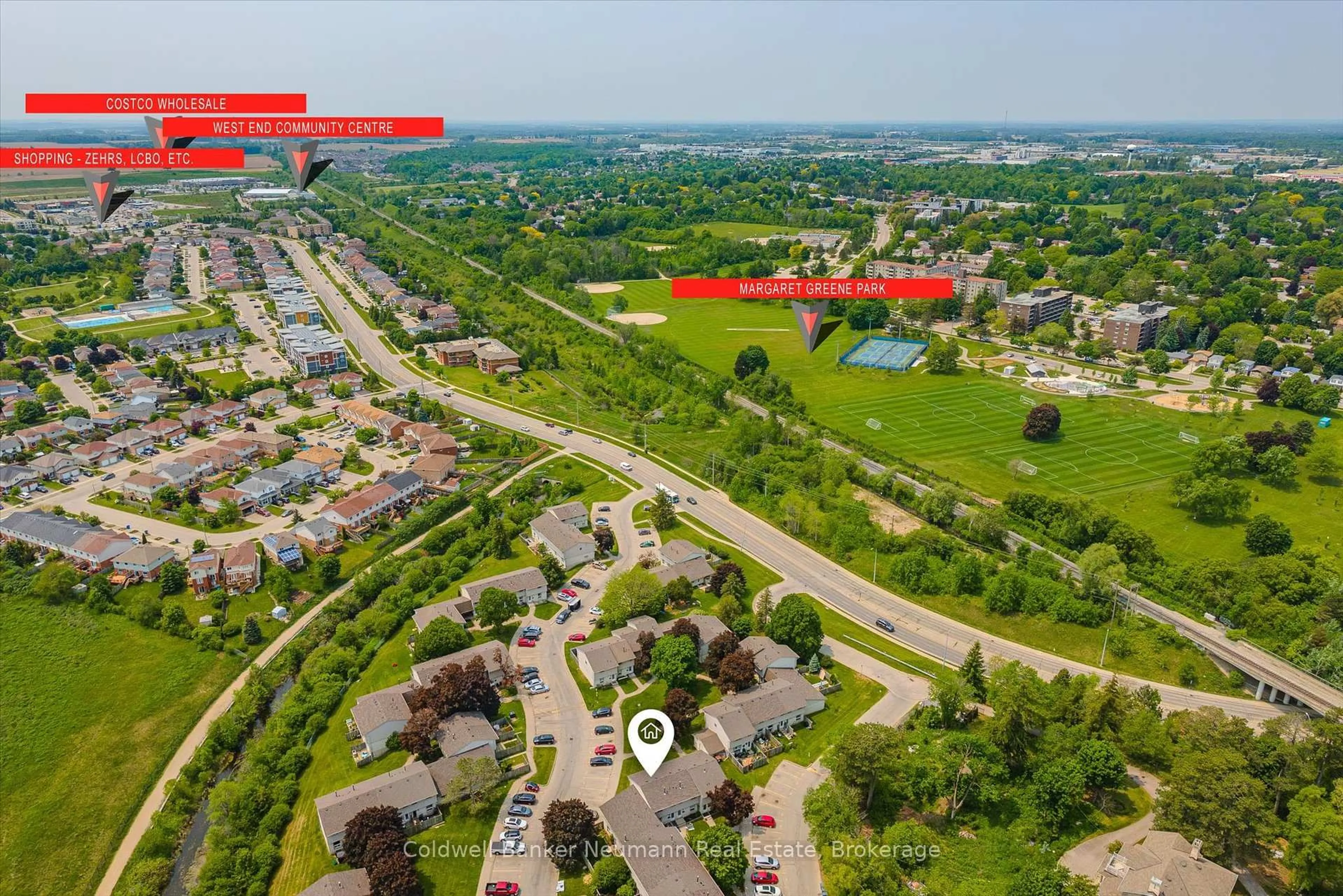 A pic from outside/outdoor area/front of a property/back of a property/a pic from drone, street for 700 Paisley Rd #78, Guelph Ontario N1K 1A3